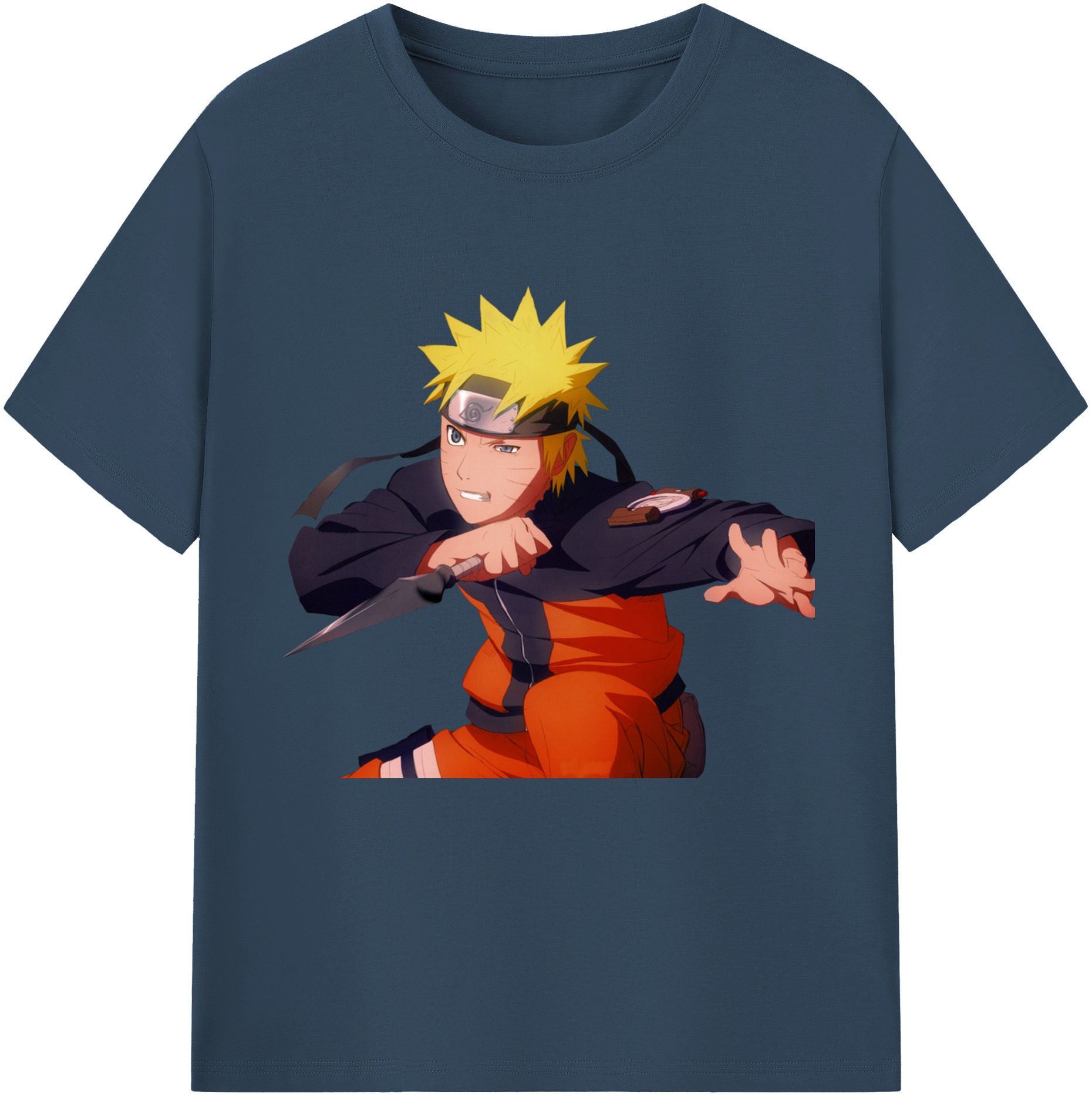（画像用） NARUTO -ナルト- うずまき ナルト Uzumaki Naruto 綿100％半袖Tシャツ（フロントプリント）