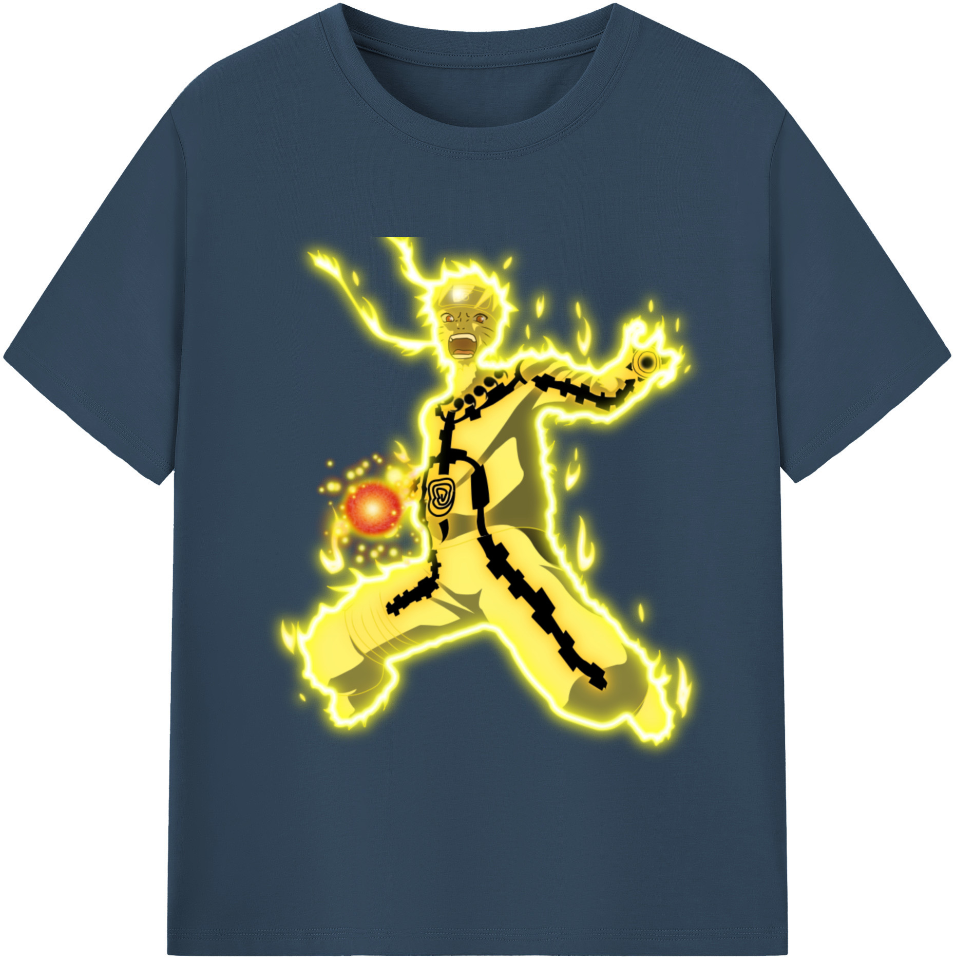 （画像用） NARUTO -ナルト- うずまき ナルト Uzumaki Naruto 綿100％半袖Tシャツ（フロントプリント）