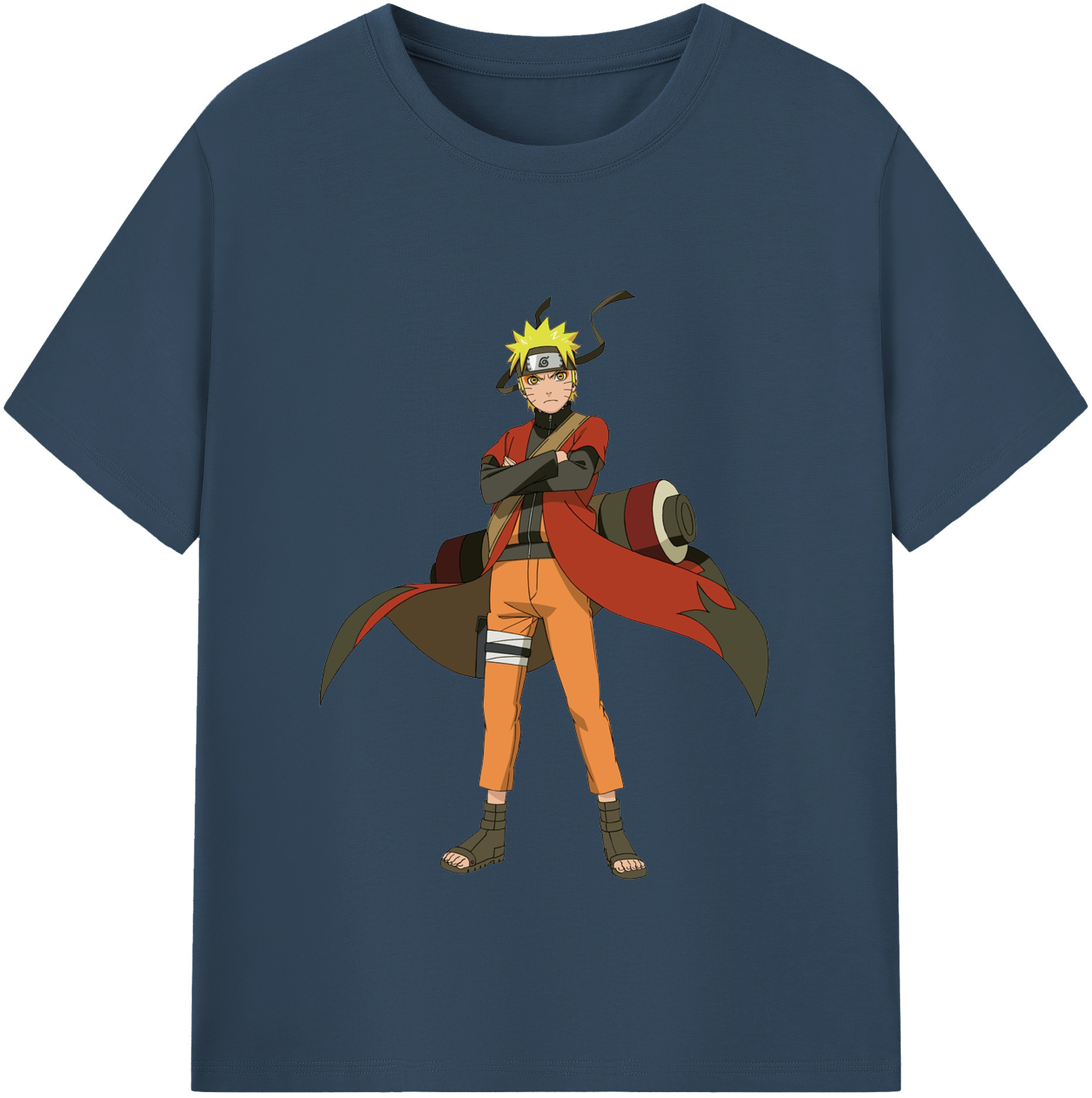 （画像用） NARUTO -ナルト- うずまき ナルト Uzumaki Naruto 綿100％半袖Tシャツ（フロントプリント）
