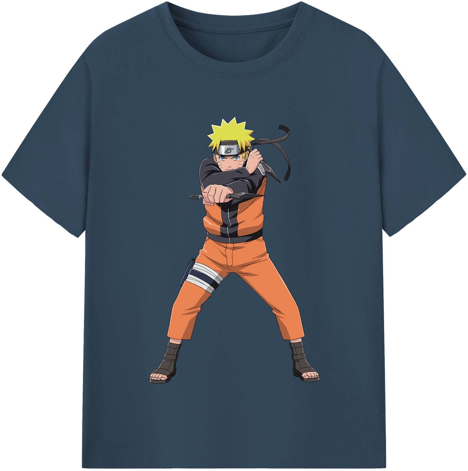 （画像用） NARUTO -ナルト- うずまき ナルト Uzumaki Naruto 綿100％半袖Tシャツ（フロントプリント）