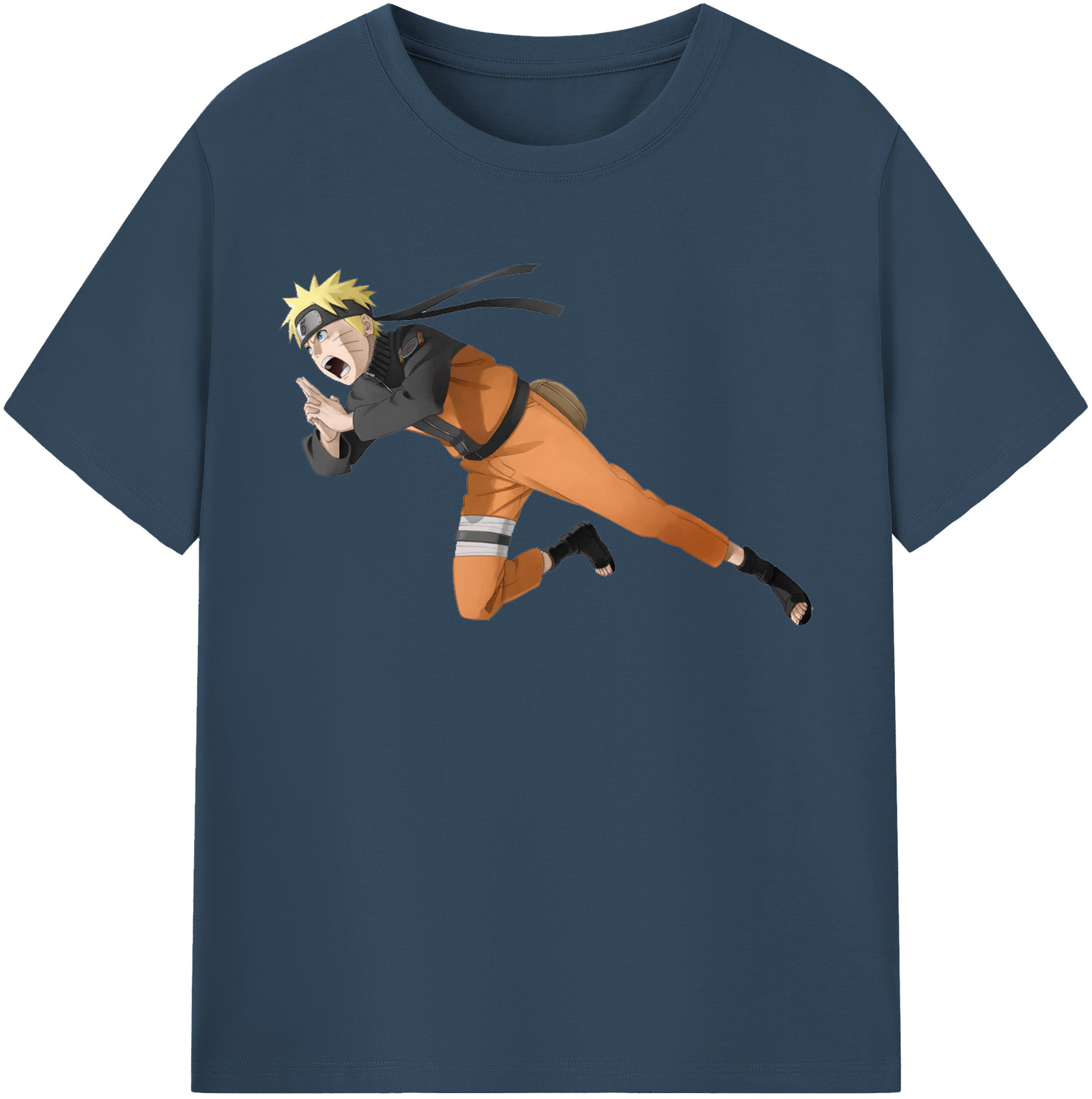（画像用） NARUTO -ナルト- うずまき ナルト Uzumaki Naruto 綿100％半袖Tシャツ（フロントプリント）