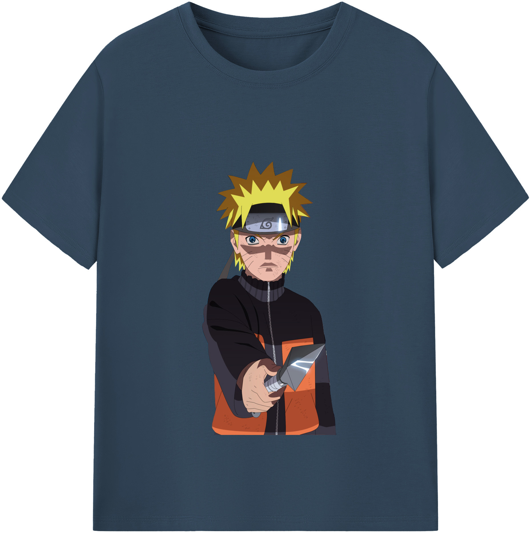 （画像用） NARUTO -ナルト- うずまき ナルト Uzumaki Naruto 綿100％半袖Tシャツ（フロントプリント）