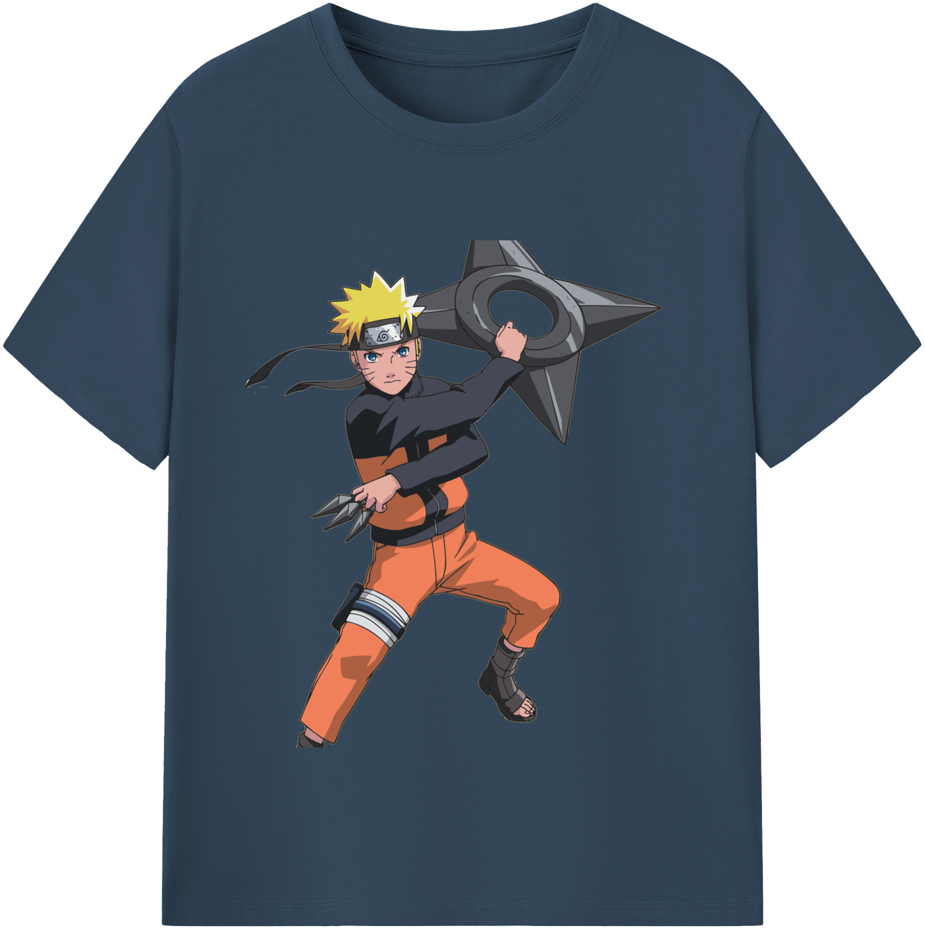 （画像用） NARUTO -ナルト- うずまき ナルト Uzumaki Naruto 綿100％半袖Tシャツ（フロントプリント）