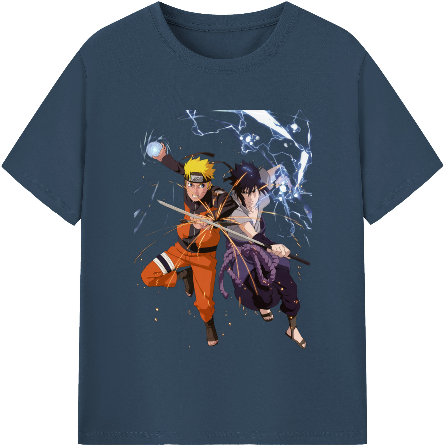 （画像用） NARUTO -ナルト- うずまき ナルト Uzumaki Naruto 綿100％半袖Tシャツ（フロントプリント）