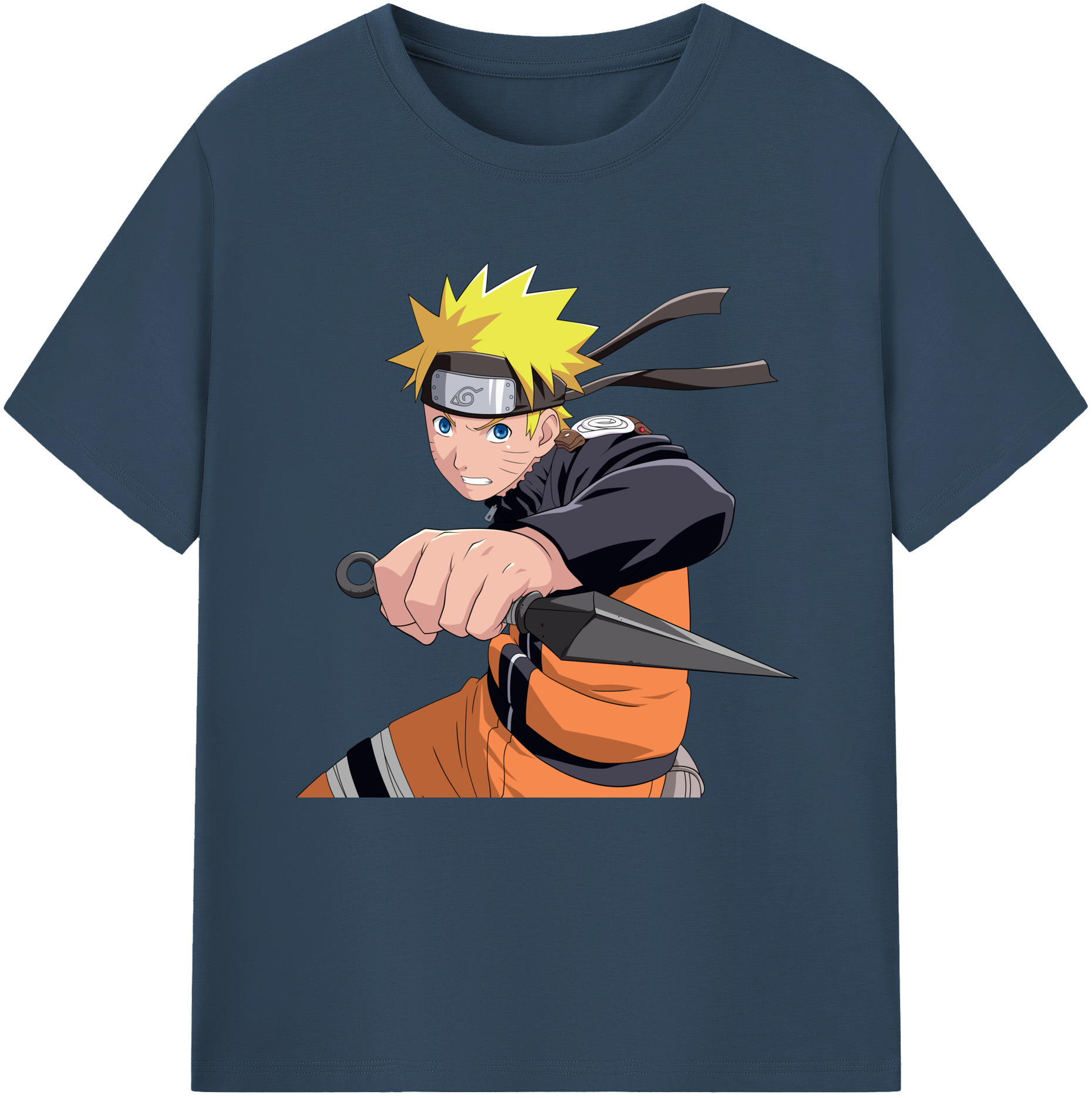 （画像用） NARUTO -ナルト- うずまき ナルト Uzumaki Naruto 綿100％半袖Tシャツ（フロントプリント）