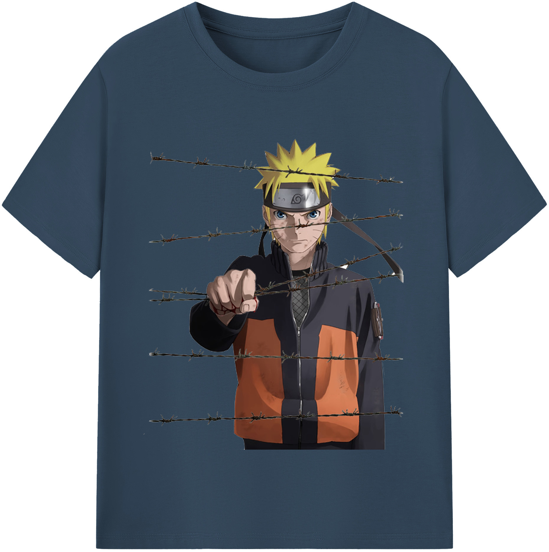 （画像用） NARUTO -ナルト- うずまき ナルト Uzumaki Naruto 綿100％半袖Tシャツ（フロントプリント）