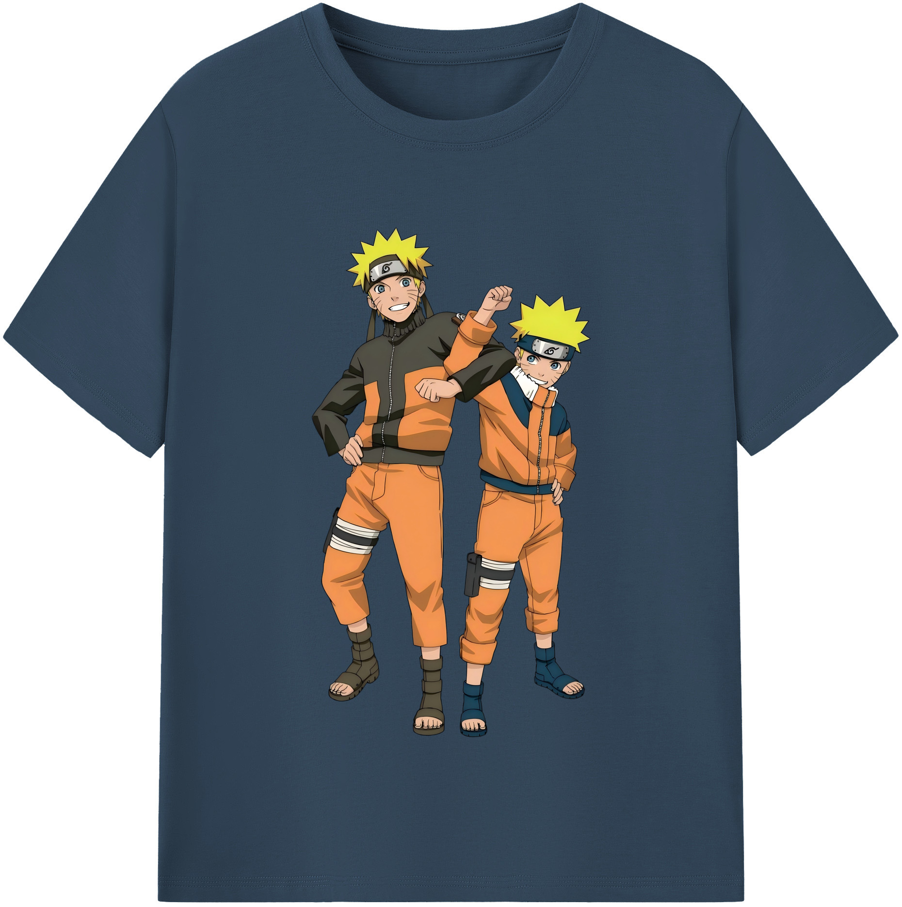 （画像用） NARUTO -ナルト- うずまき ナルト Uzumaki Naruto 綿100％半袖Tシャツ（フロントプリント）