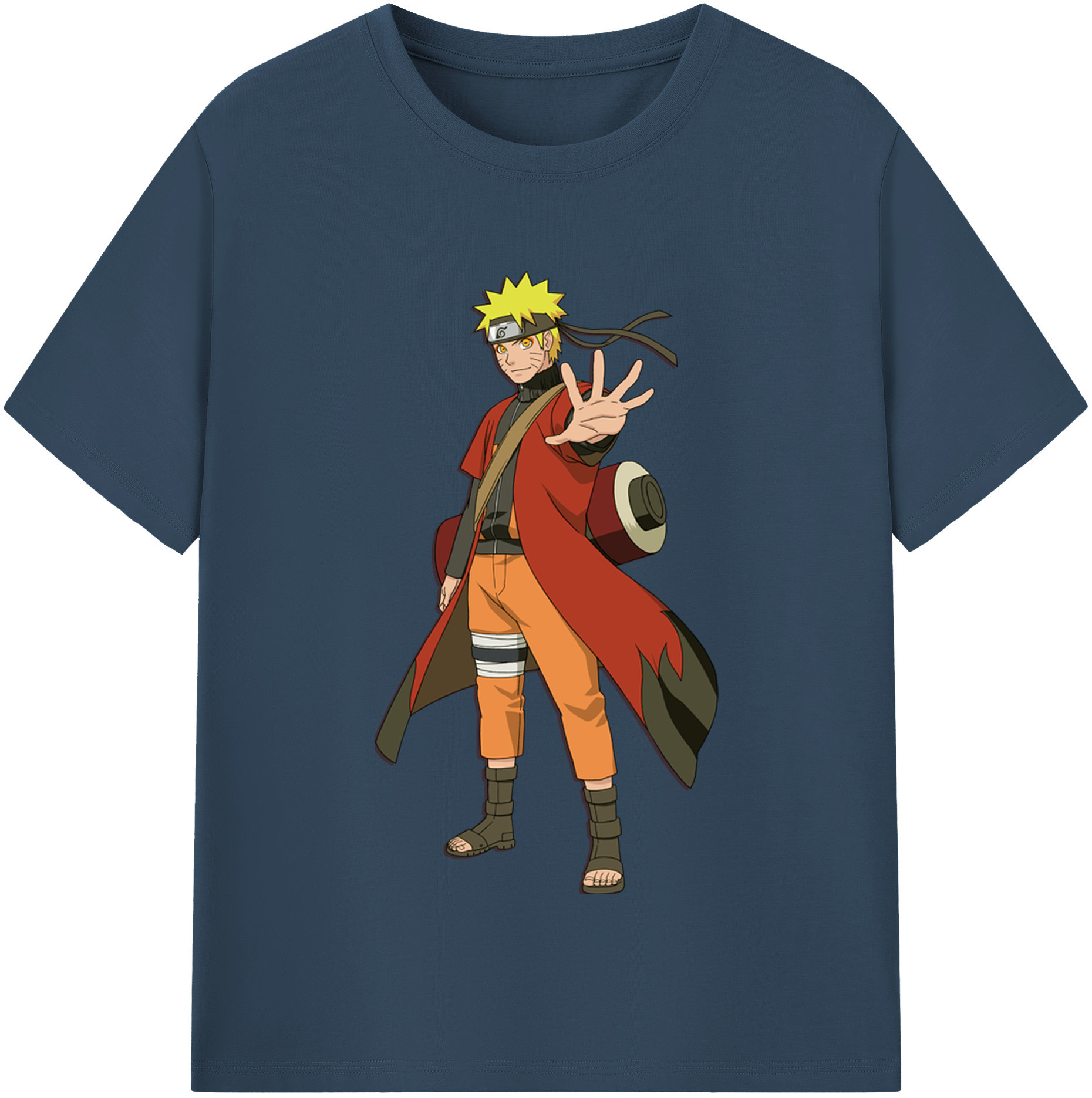 （画像用） NARUTO -ナルト- うずまき ナルト Uzumaki Naruto 綿100％半袖Tシャツ（フロントプリント）