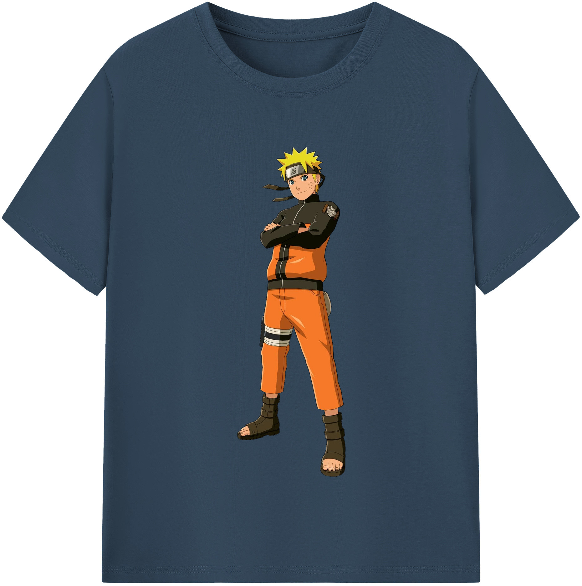 （画像用） NARUTO -ナルト- うずまき ナルト Uzumaki Naruto 綿100％半袖Tシャツ（フロントプリント）