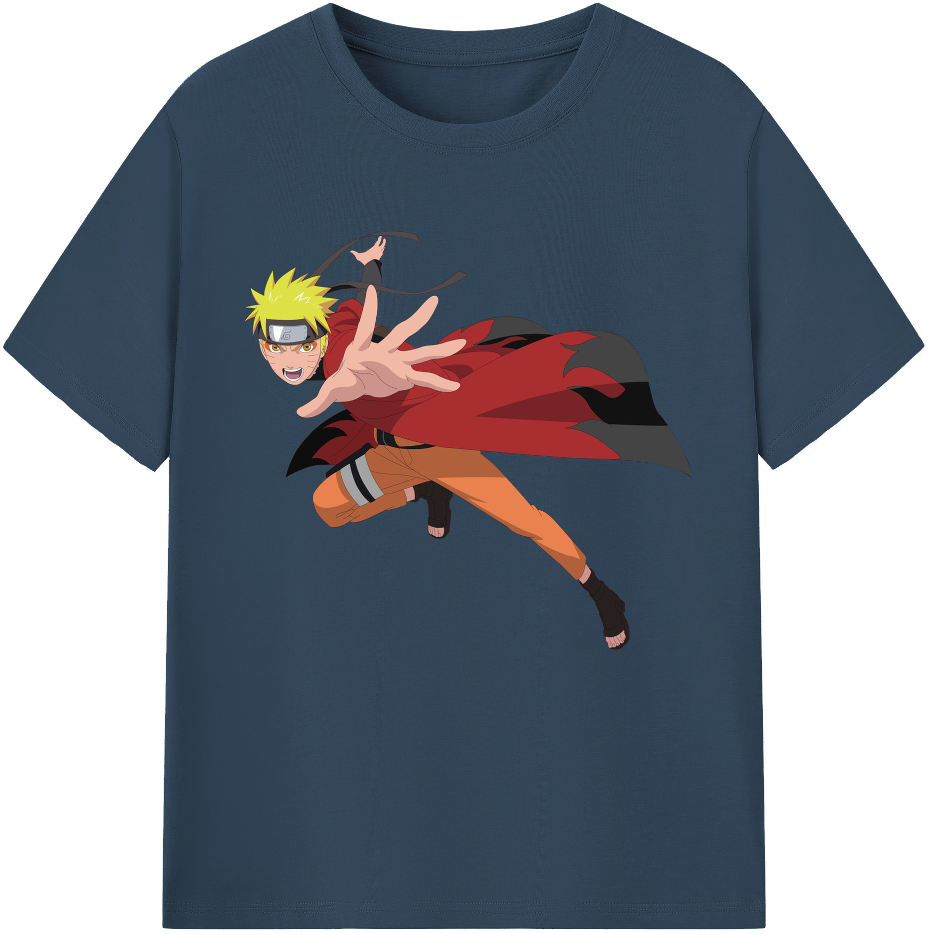 （画像用） NARUTO -ナルト- うずまき ナルト Uzumaki Naruto 綿100％半袖Tシャツ（フロントプリント）