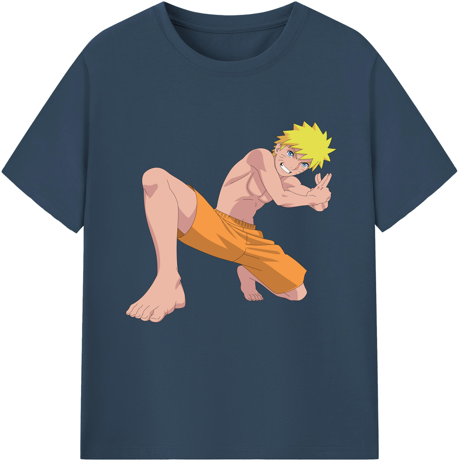 （画像用） NARUTO -ナルト- うずまき ナルト Uzumaki Naruto 綿100％半袖Tシャツ（フロントプリント）