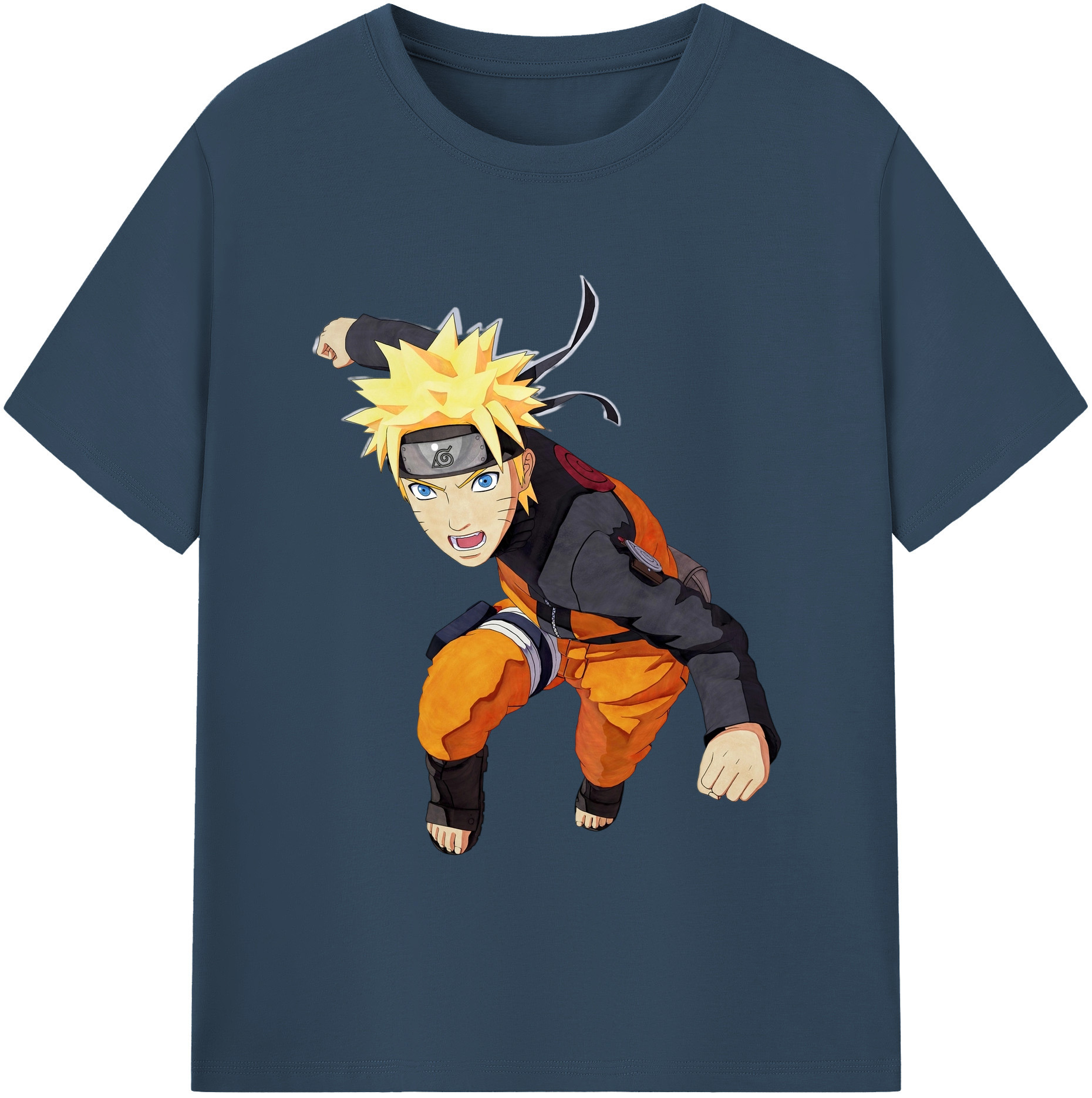 （画像用） NARUTO -ナルト- うずまき ナルト Uzumaki Naruto 綿100％半袖Tシャツ（フロントプリント）