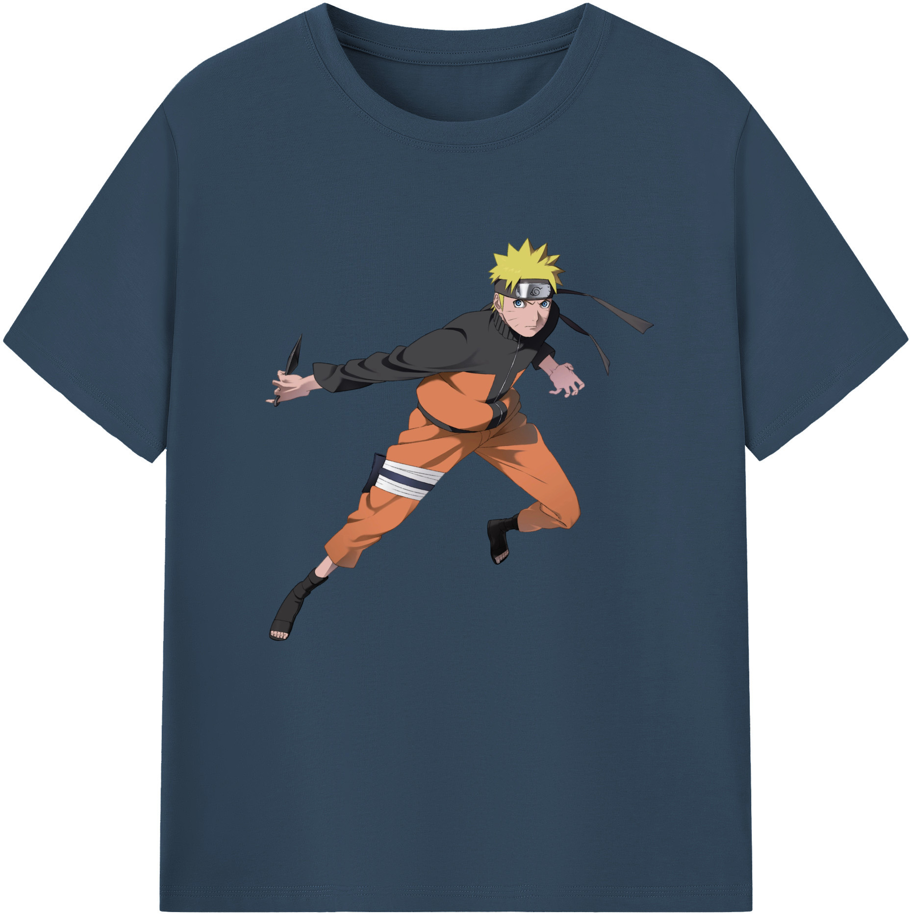 （画像用） NARUTO -ナルト- うずまき ナルト Uzumaki Naruto 綿100％半袖Tシャツ（フロントプリント）