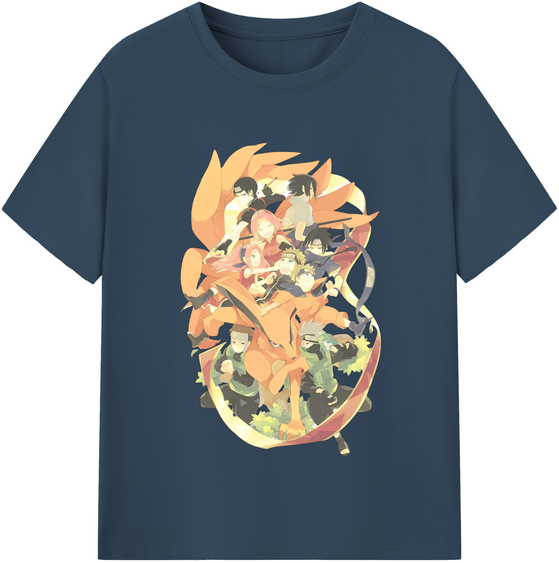 （画像用） NARUTO -ナルト- うずまき ナルト Uzumaki Naruto 綿100％半袖Tシャツ（フロントプリント）