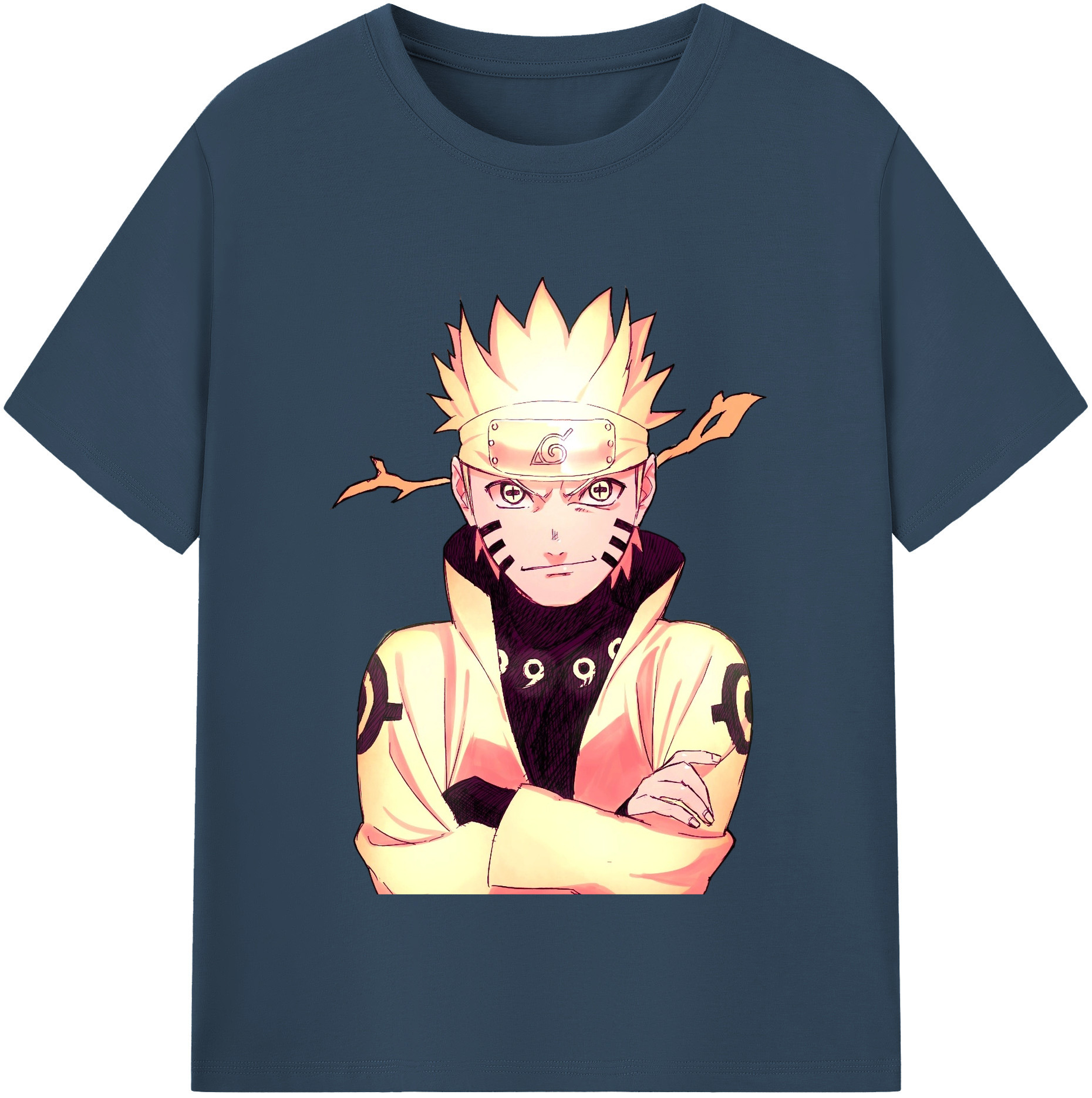 （画像用） NARUTO -ナルト- うずまき ナルト Uzumaki Naruto 綿100％半袖Tシャツ（フロントプリント）