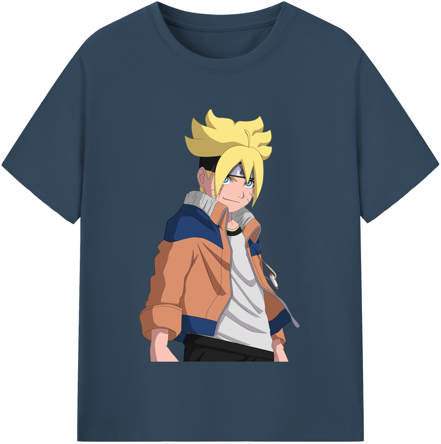 （画像用） NARUTO -ナルト- うずまき ナルト Uzumaki Naruto 綿100％半袖Tシャツ（フロントプリント）