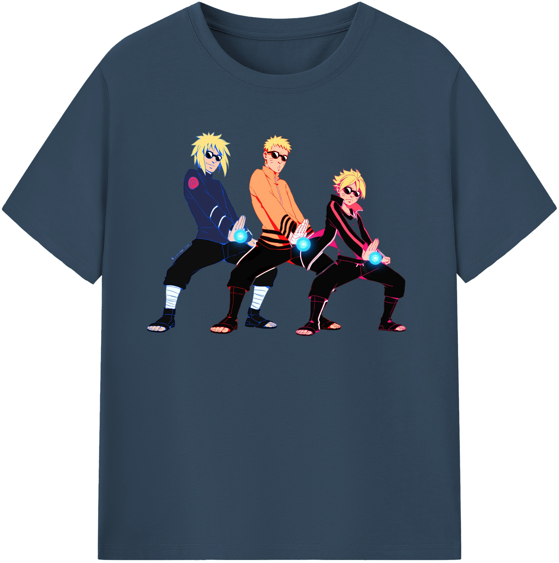 （画像用） NARUTO -ナルト- うずまき ナルト Uzumaki Naruto 綿100％半袖Tシャツ（フロントプリント）