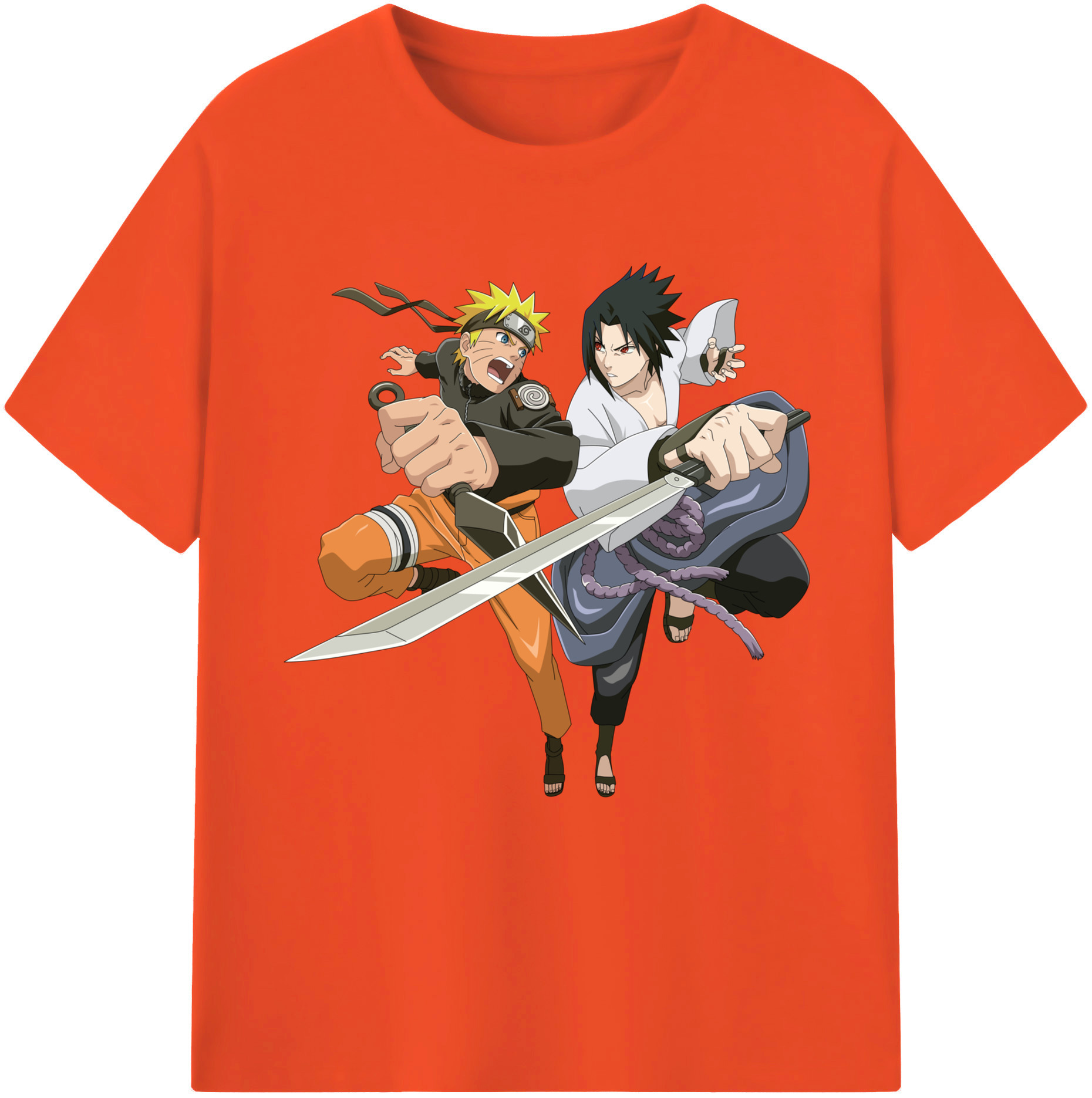 （画像用） NARUTO -ナルト- うずまき ナルト Uzumaki Naruto 綿100％半袖Tシャツ（フロントプリント）