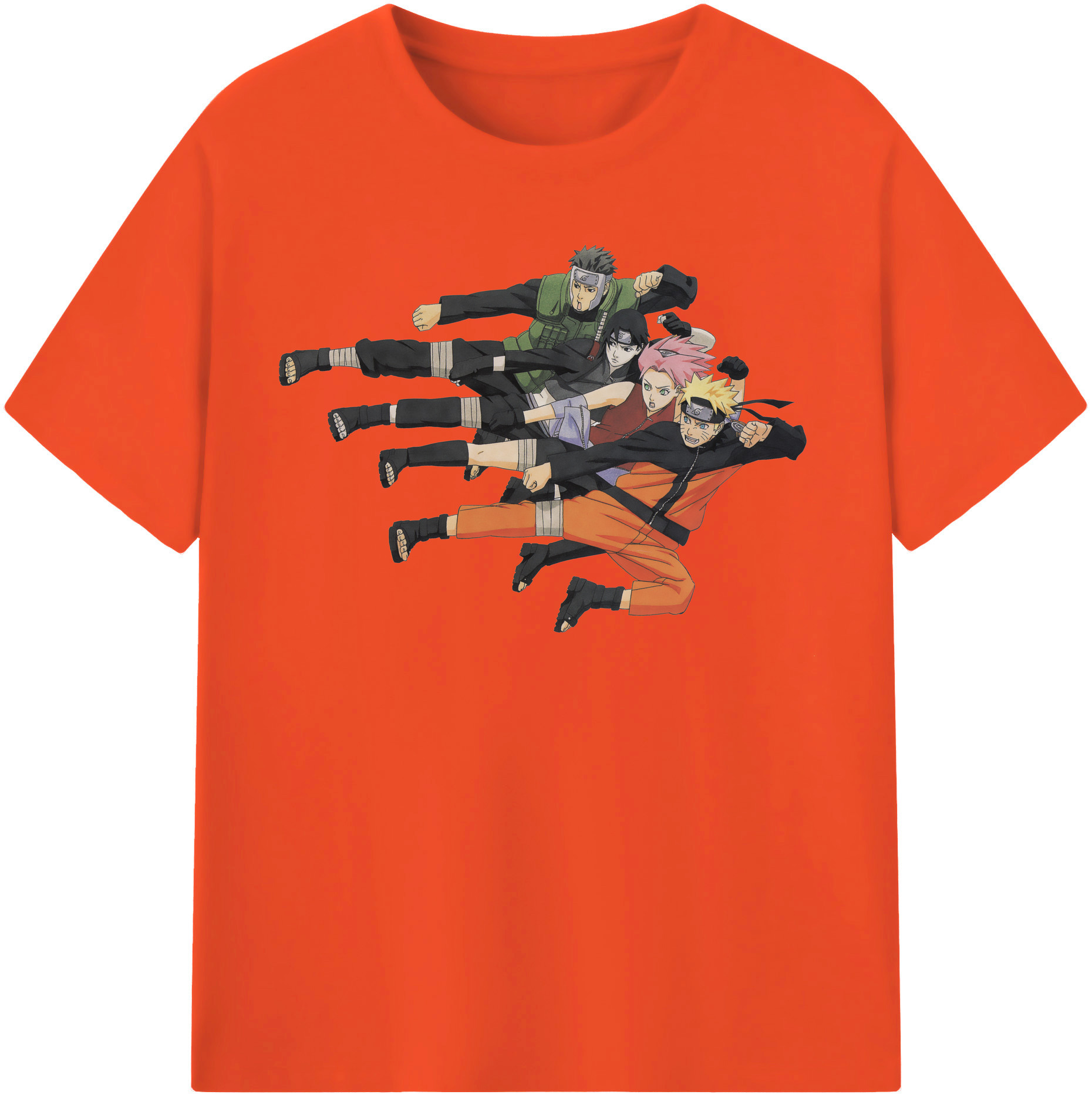 （画像用） NARUTO -ナルト- うずまき ナルト Uzumaki Naruto 綿100％半袖Tシャツ（フロントプリント）