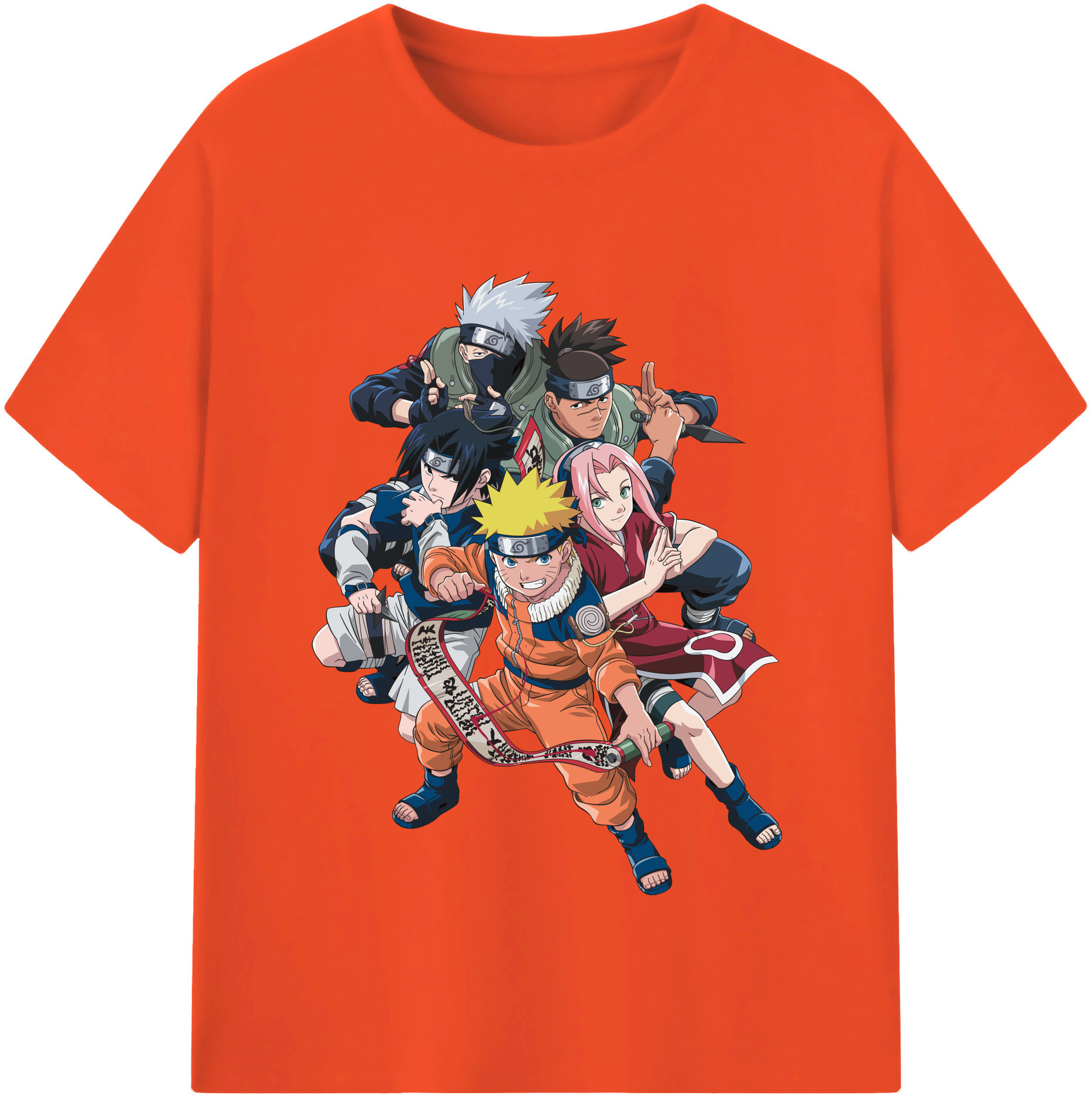 （画像用） NARUTO -ナルト- うずまき ナルト Uzumaki Naruto 綿100％半袖Tシャツ（フロントプリント）