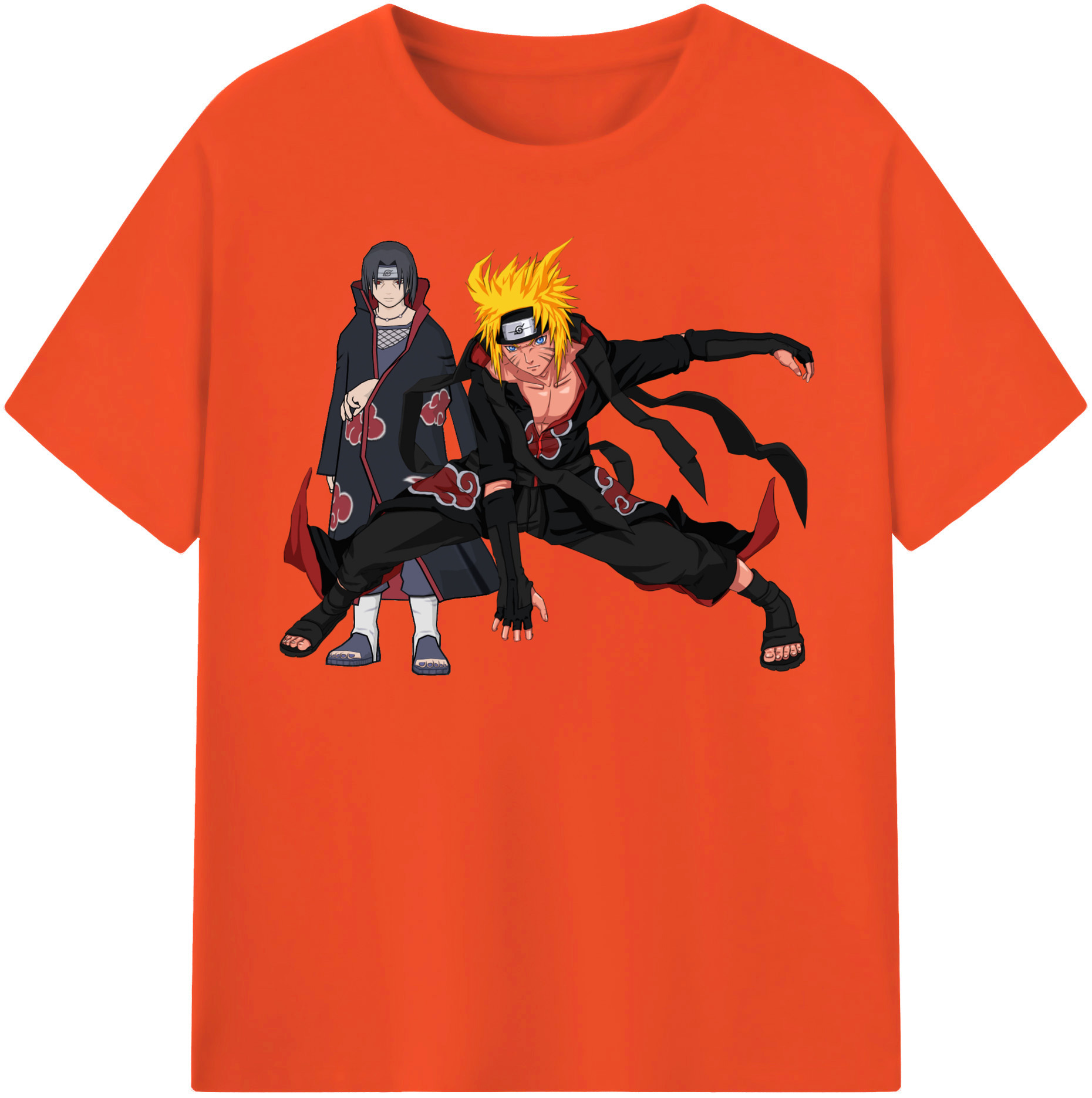 （画像用） NARUTO -ナルト- うずまき ナルト Uzumaki Naruto 綿100％半袖Tシャツ（フロントプリント）