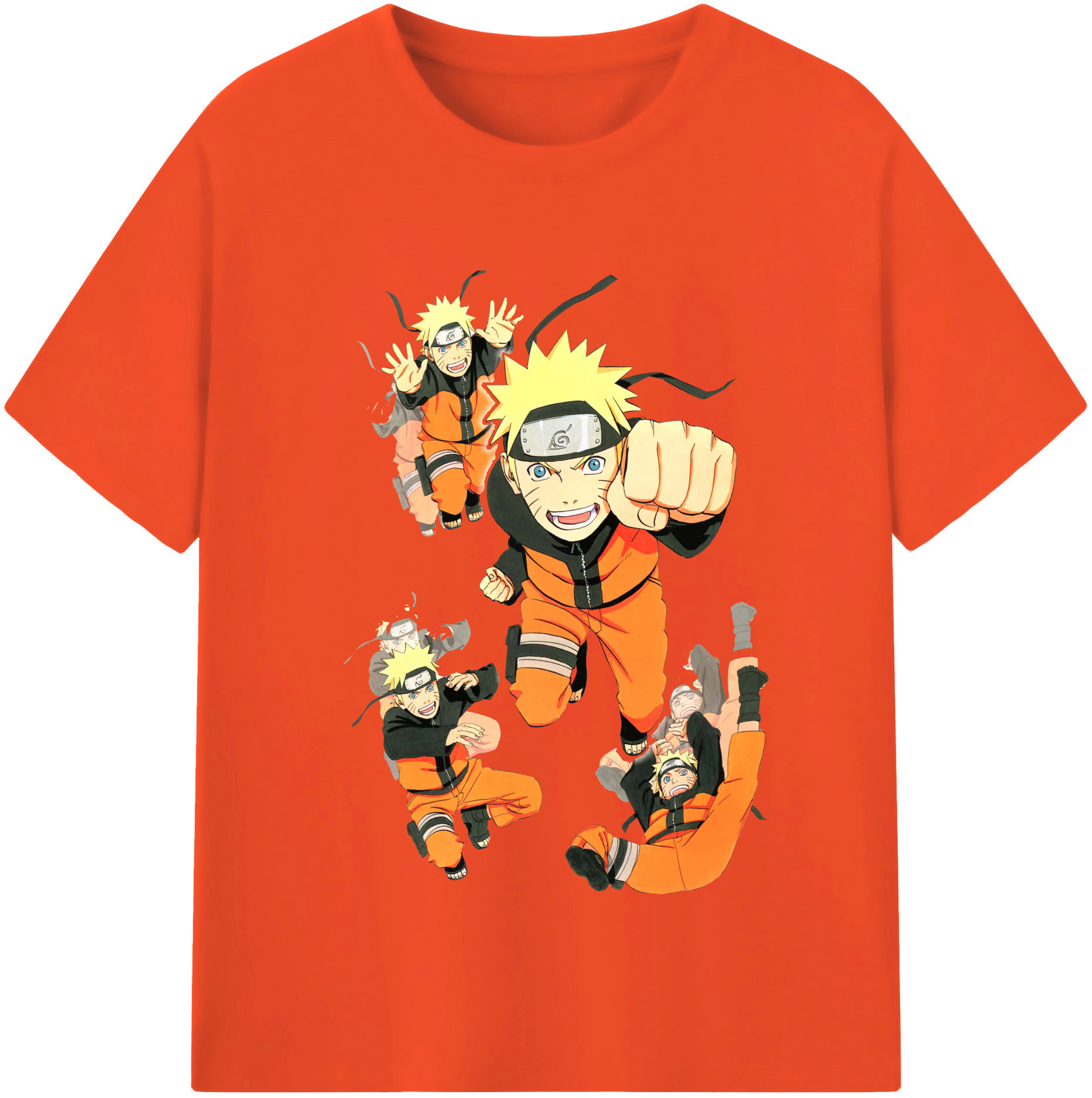 （画像用） NARUTO -ナルト- うずまき ナルト Uzumaki Naruto 綿100％半袖Tシャツ（フロントプリント）