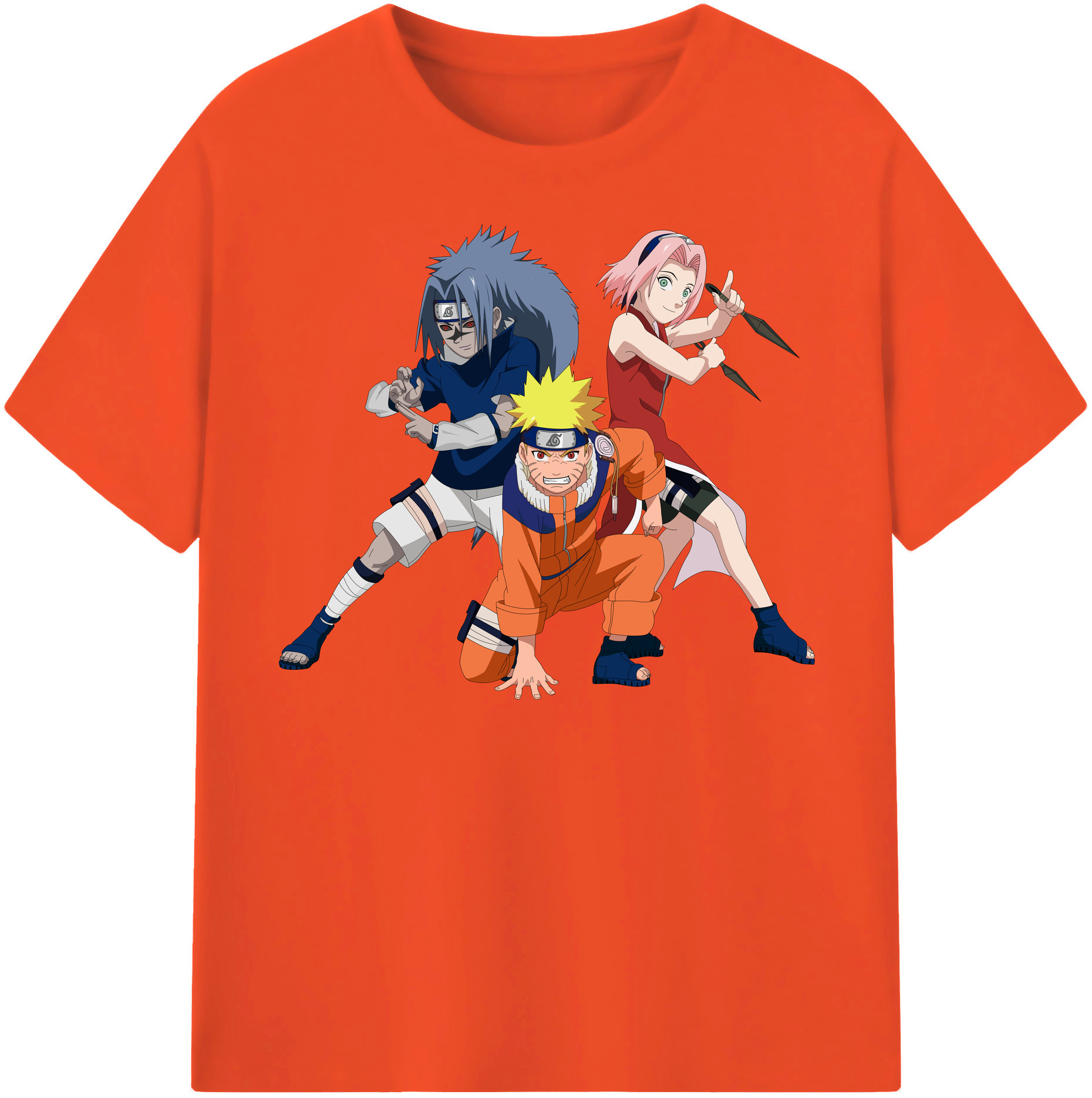 （画像用） NARUTO -ナルト- うずまき ナルト Uzumaki Naruto 綿100％半袖Tシャツ（フロントプリント）