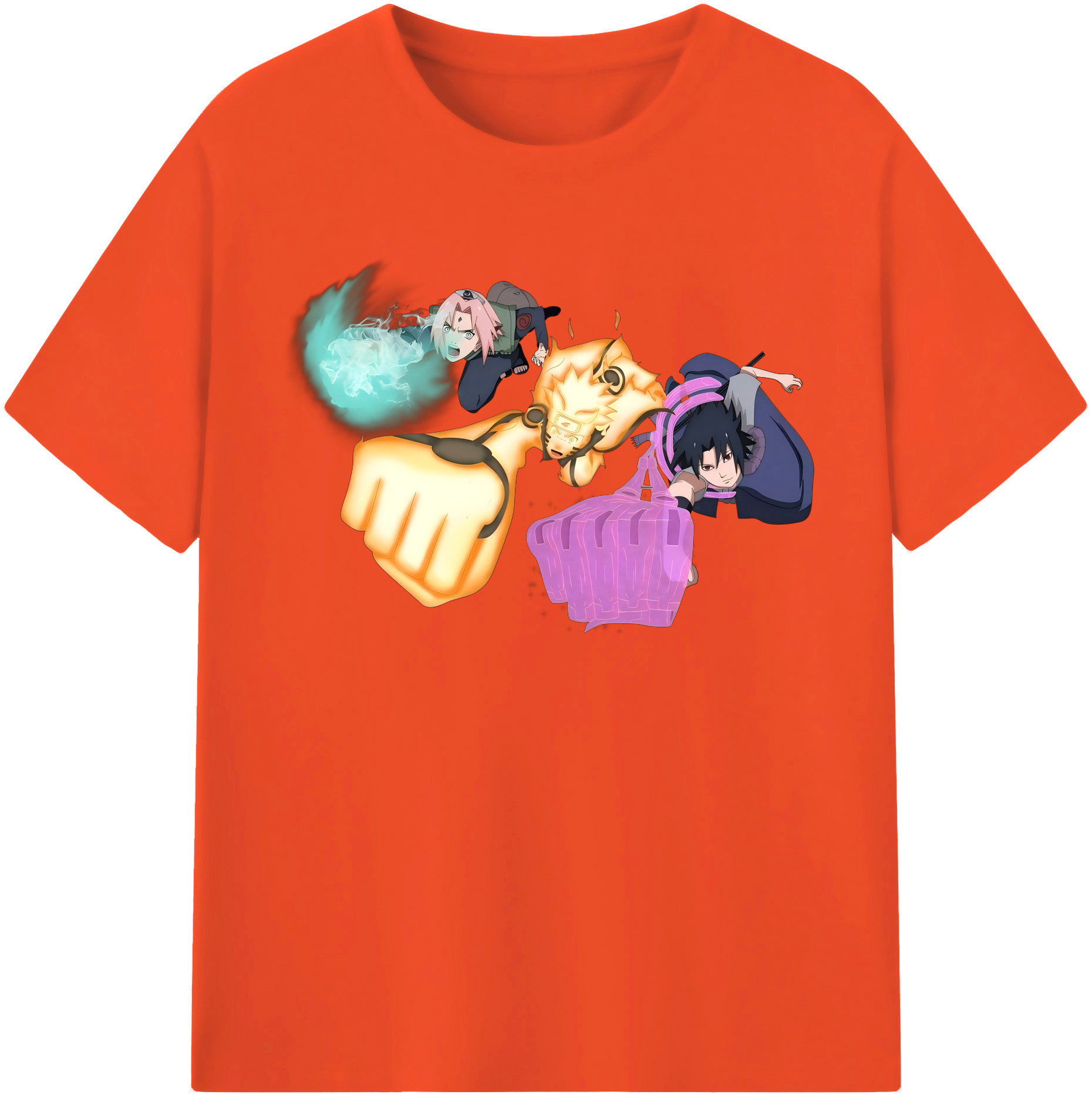 （画像用） NARUTO -ナルト- うずまき ナルト Uzumaki Naruto 綿100％半袖Tシャツ（フロントプリント）