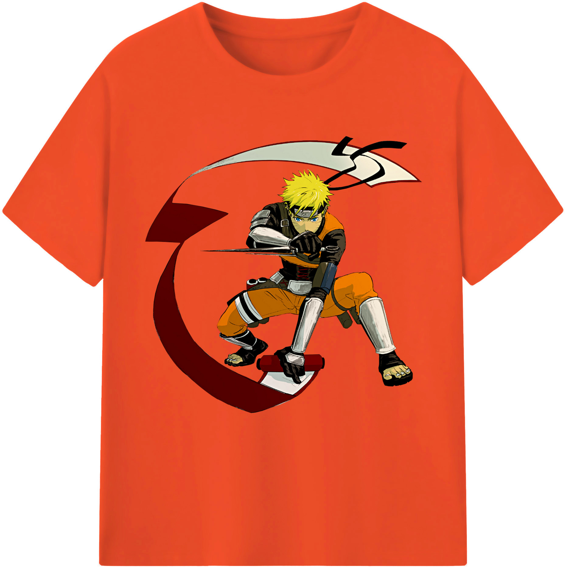 （画像用） NARUTO -ナルト- うずまき ナルト Uzumaki Naruto 綿100％半袖Tシャツ（フロントプリント）