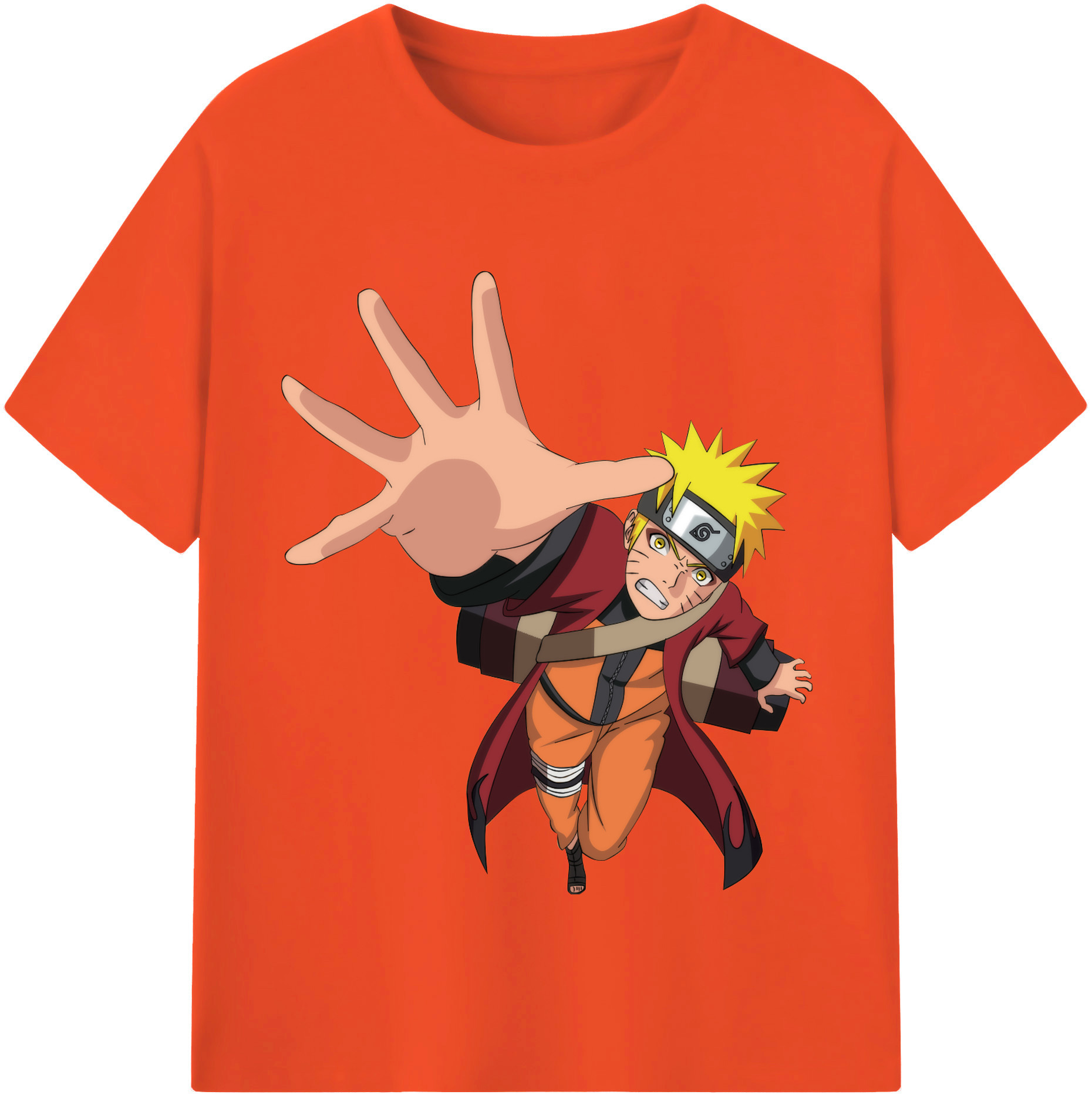 （画像用） NARUTO -ナルト- うずまき ナルト Uzumaki Naruto 綿100％半袖Tシャツ（フロントプリント）