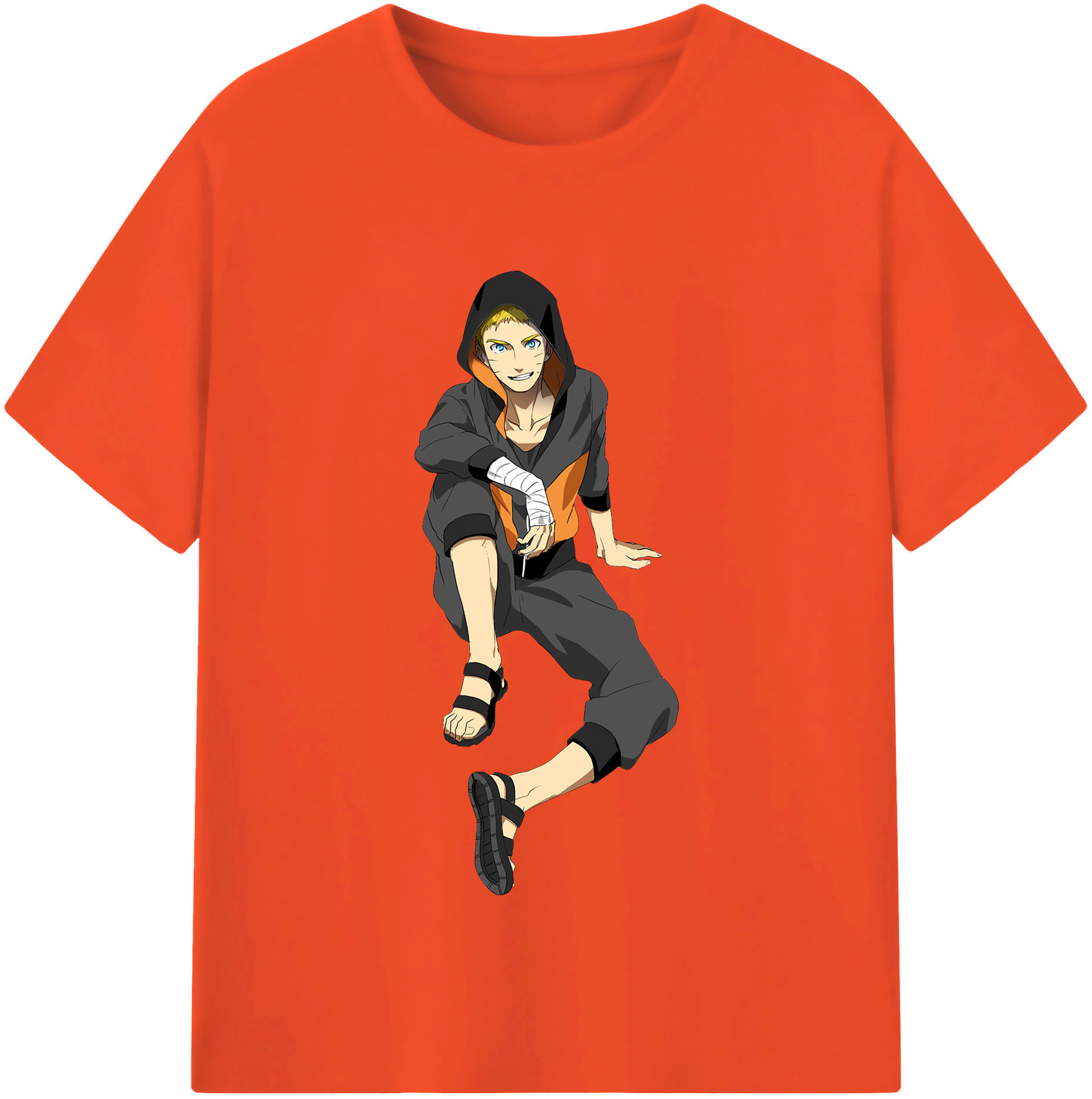 （画像用） NARUTO -ナルト- うずまき ナルト Uzumaki Naruto 綿100％半袖Tシャツ（フロントプリント）