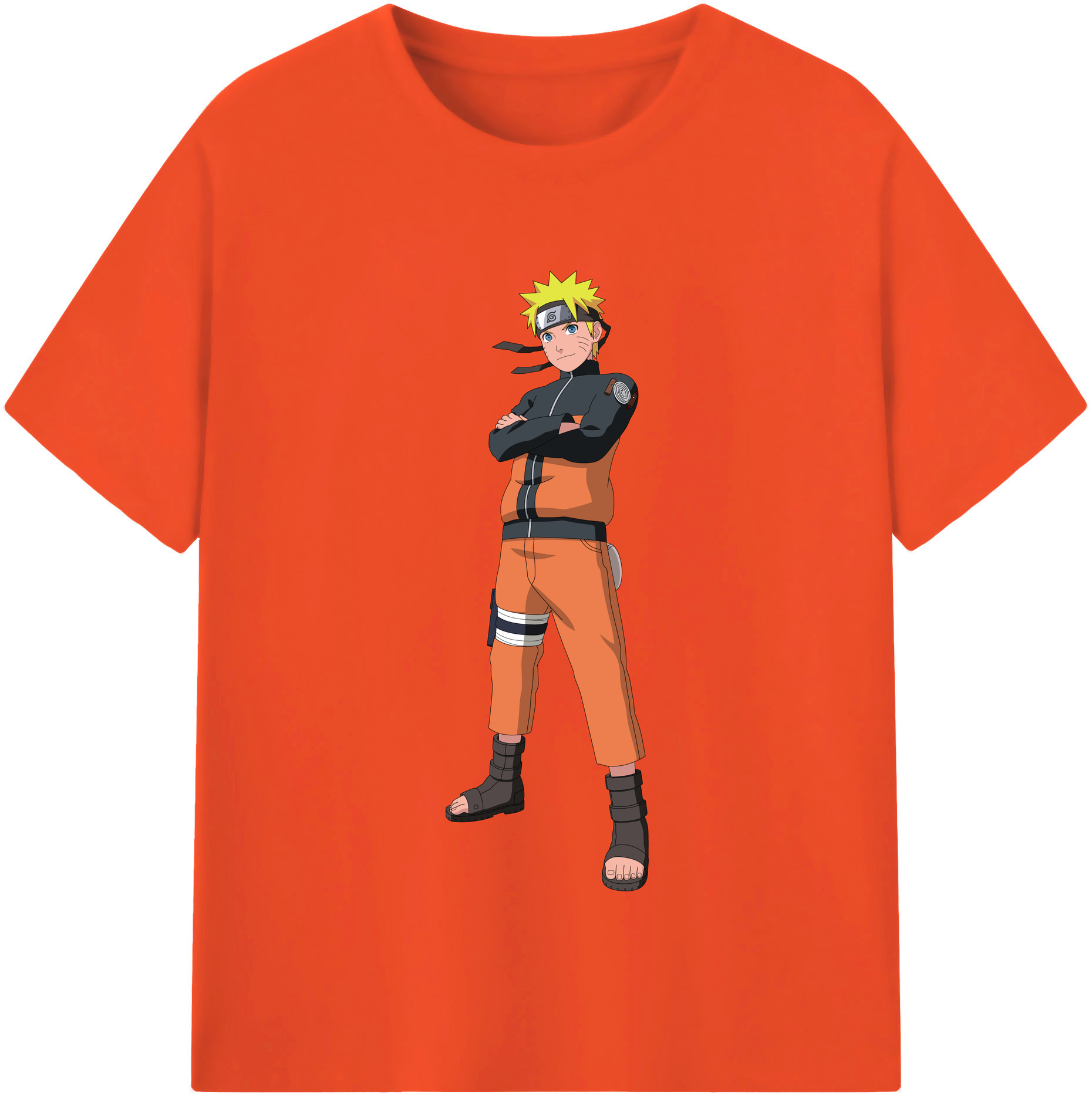（画像用） NARUTO -ナルト- うずまき ナルト Uzumaki Naruto 綿100％半袖Tシャツ（フロントプリント）