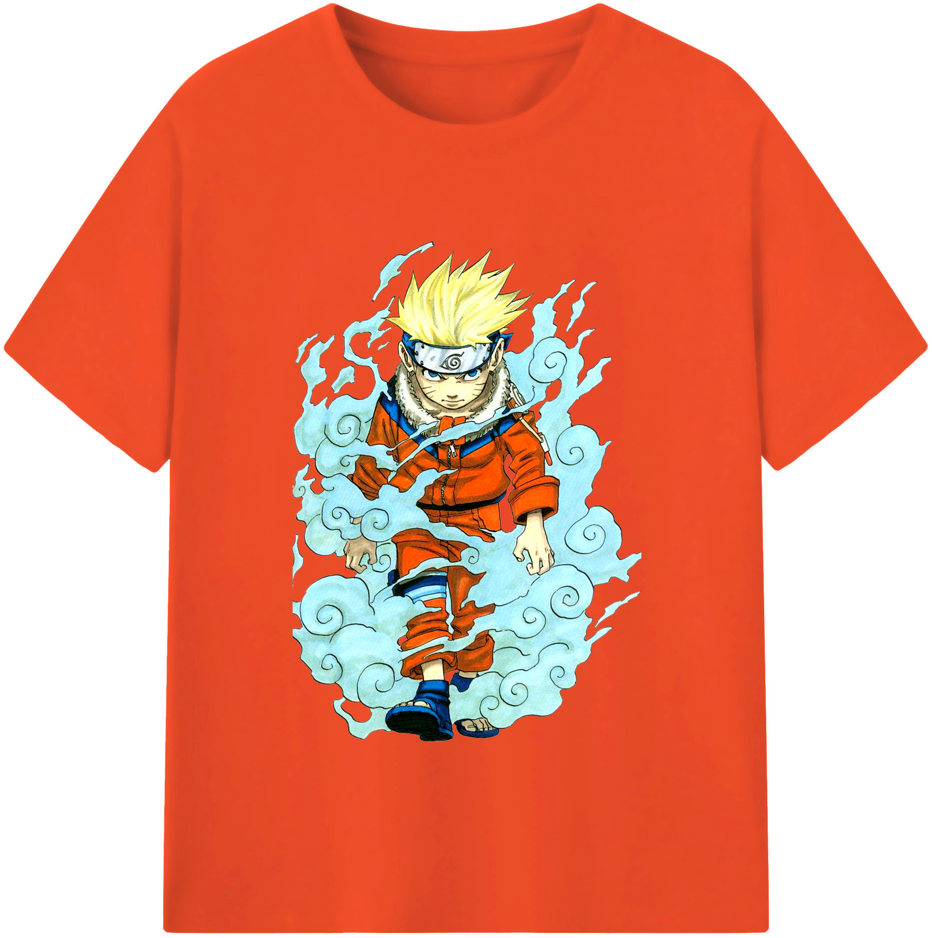 （画像用） NARUTO -ナルト- うずまき ナルト Uzumaki Naruto 綿100％半袖Tシャツ（フロントプリント）