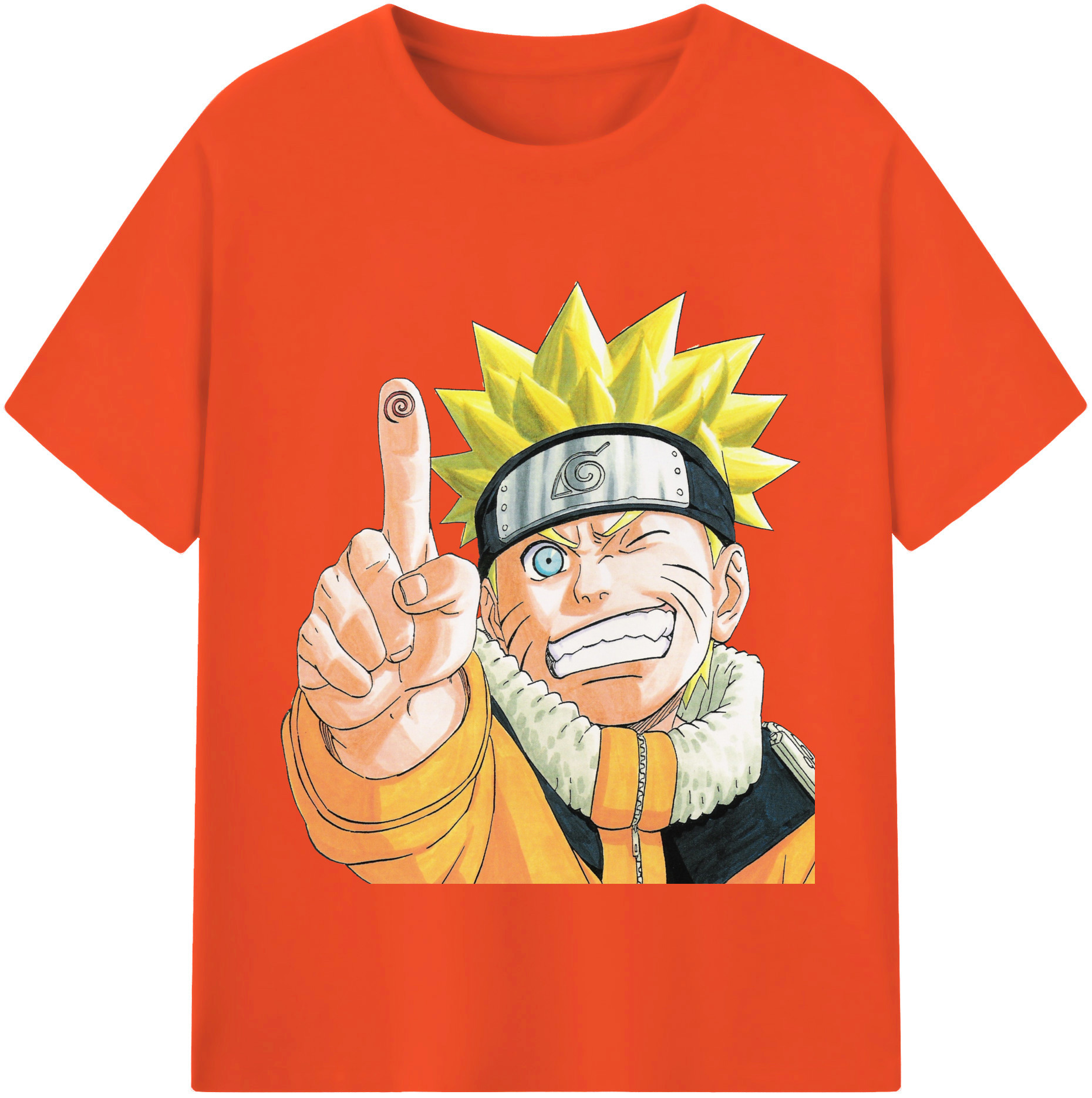 （画像用） NARUTO -ナルト- うずまき ナルト Uzumaki Naruto 綿100％半袖Tシャツ（フロントプリント）