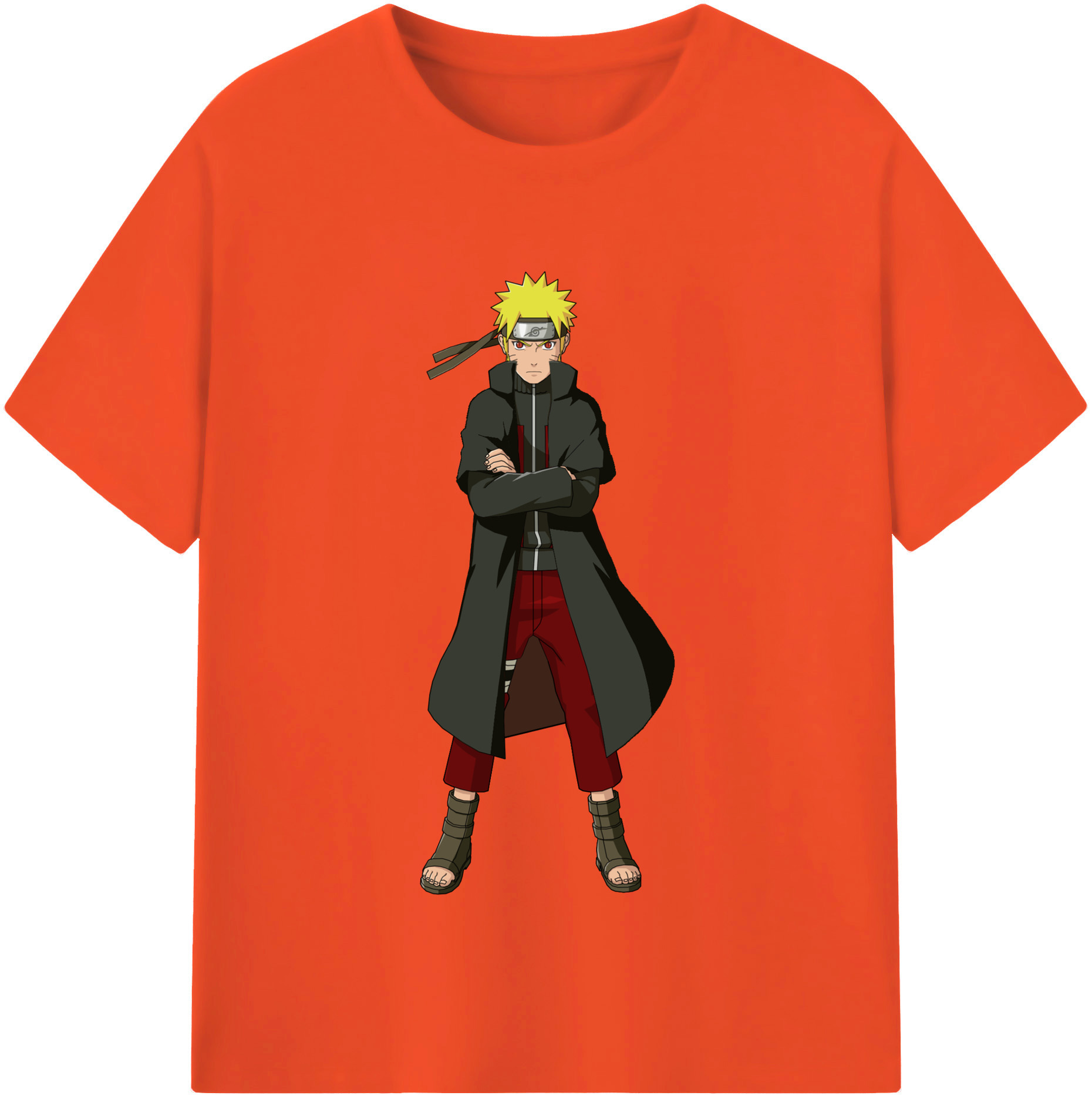 （画像用） NARUTO -ナルト- うずまき ナルト Uzumaki Naruto 綿100％半袖Tシャツ（フロントプリント）
