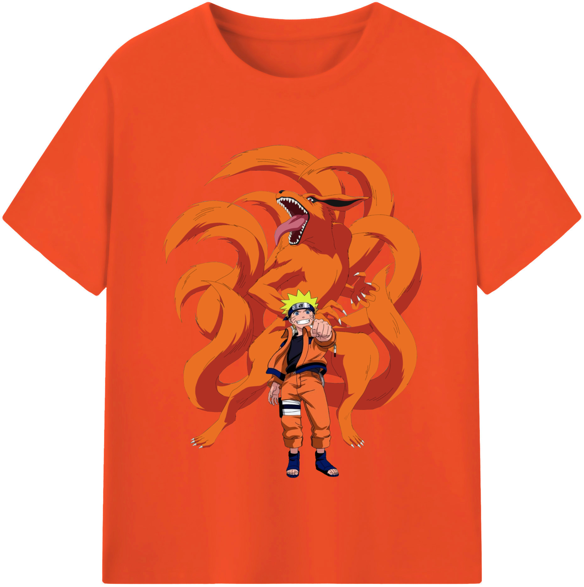 （画像用） NARUTO -ナルト- うずまき ナルト Uzumaki Naruto 綿100％半袖Tシャツ（フロントプリント）