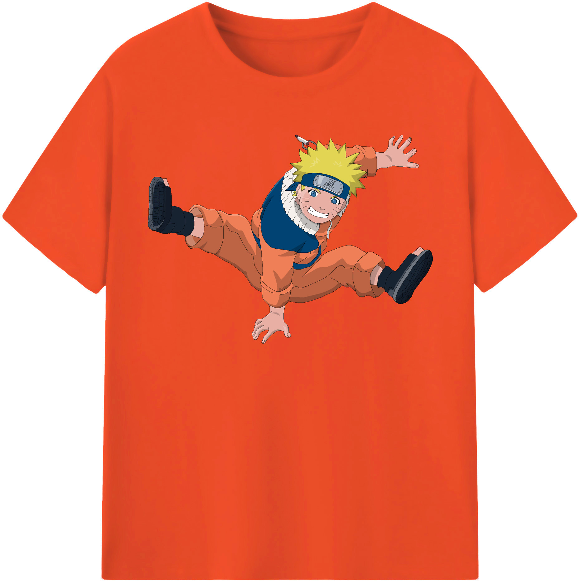 （画像用） NARUTO -ナルト- うずまき ナルト Uzumaki Naruto 綿100％半袖Tシャツ（フロントプリント）