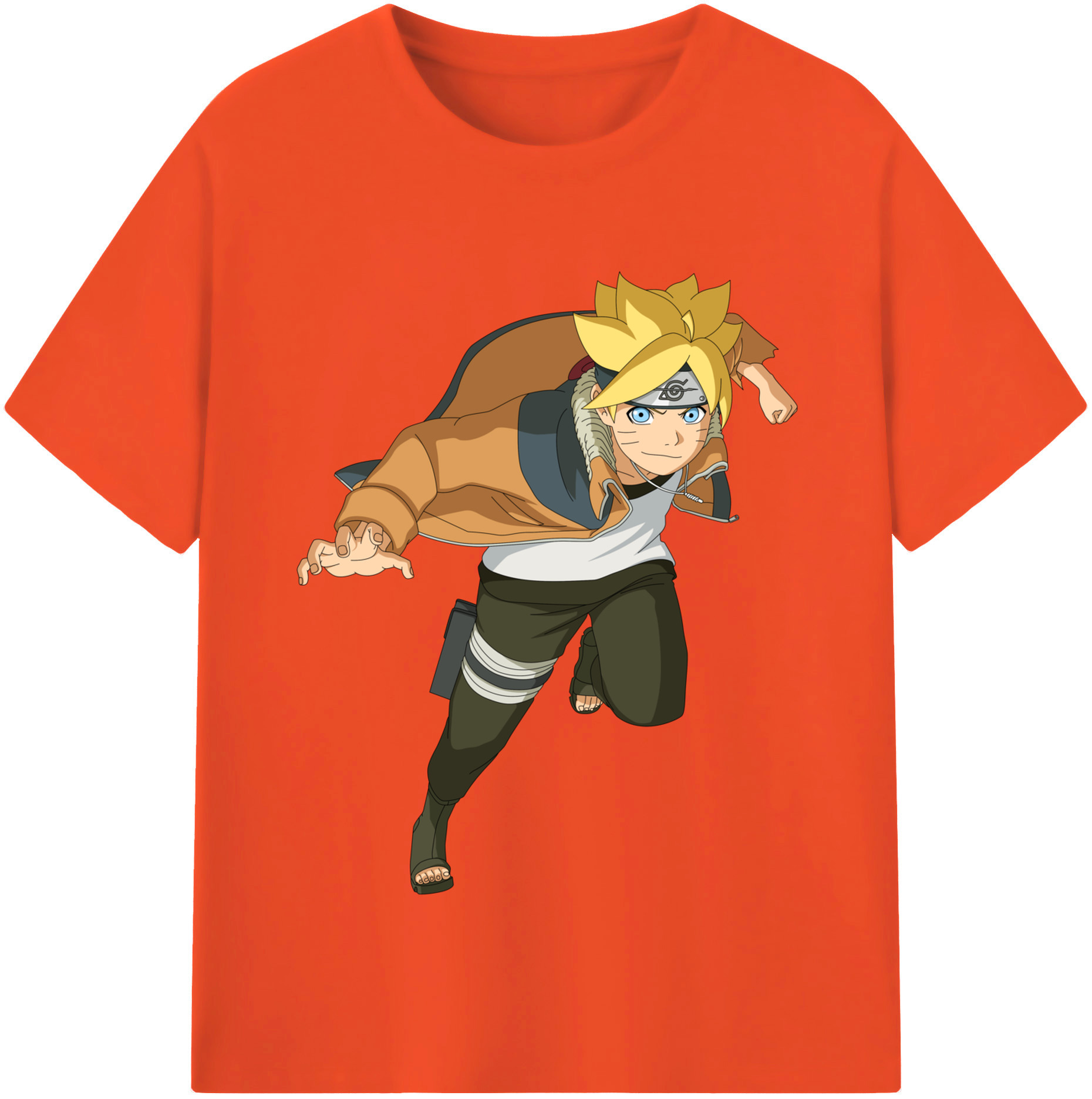 （画像用） NARUTO -ナルト- うずまき ナルト Uzumaki Naruto 綿100％半袖Tシャツ（フロントプリント）