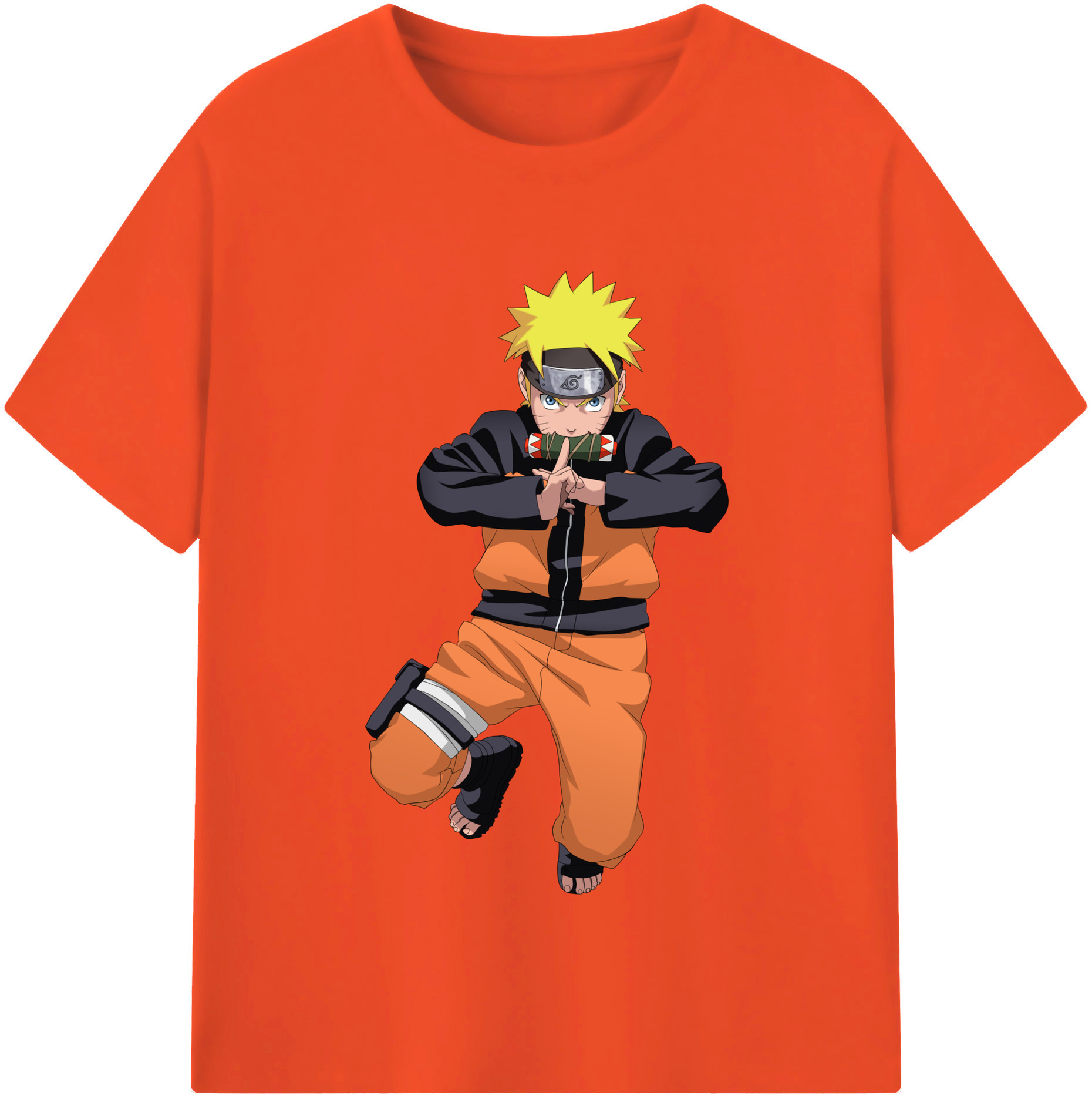 （画像用） NARUTO -ナルト- うずまき ナルト Uzumaki Naruto 綿100％半袖Tシャツ（フロントプリント）