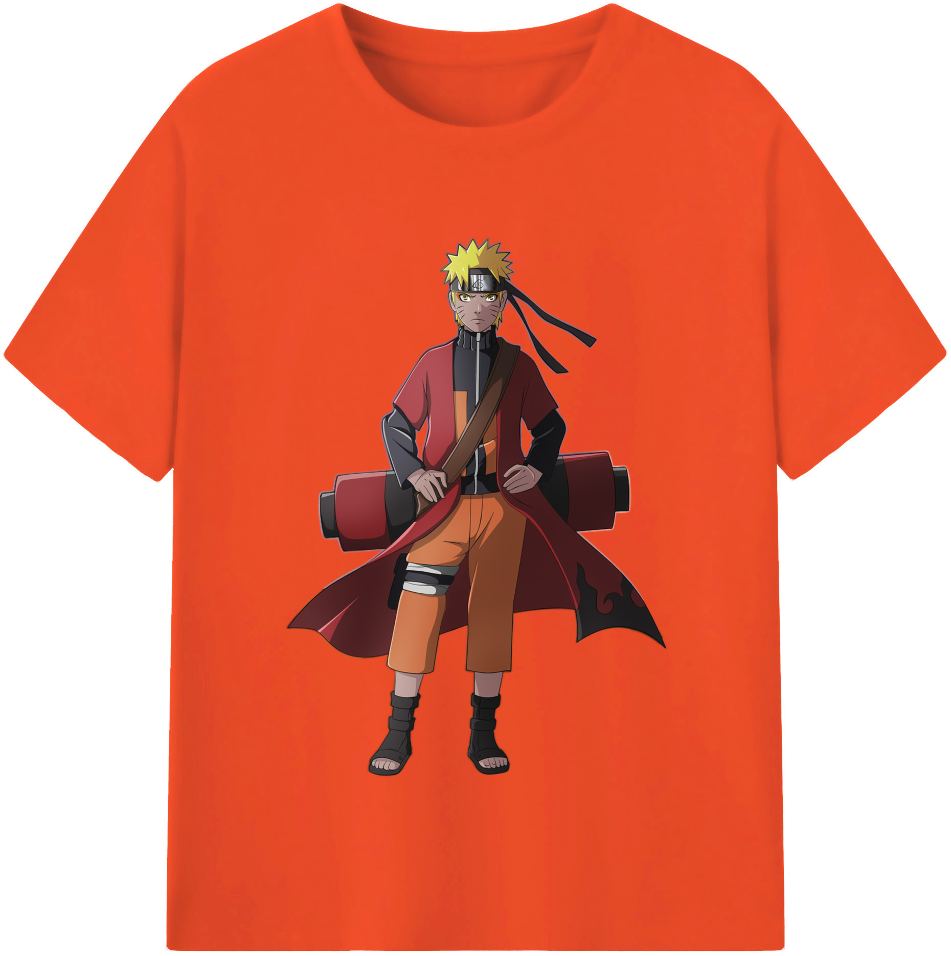 （画像用） NARUTO -ナルト- うずまき ナルト Uzumaki Naruto 綿100％半袖Tシャツ（フロントプリント）
