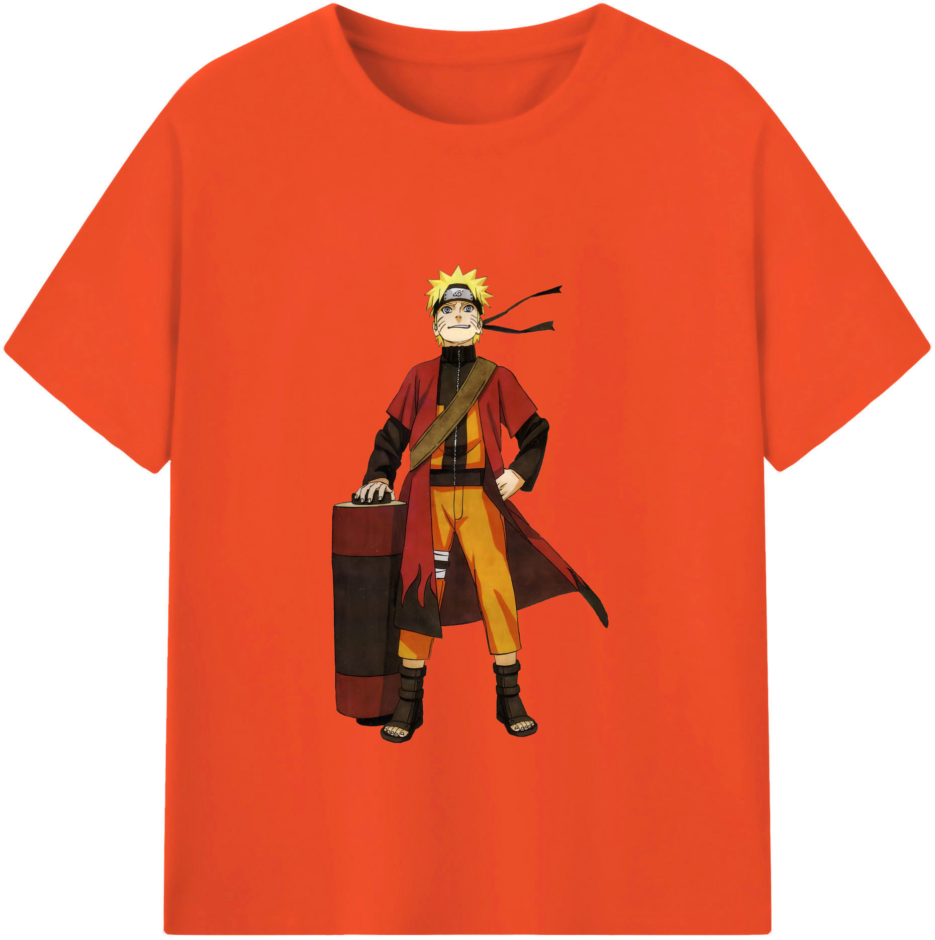 （画像用） NARUTO -ナルト- うずまき ナルト Uzumaki Naruto 綿100％半袖Tシャツ（フロントプリント）