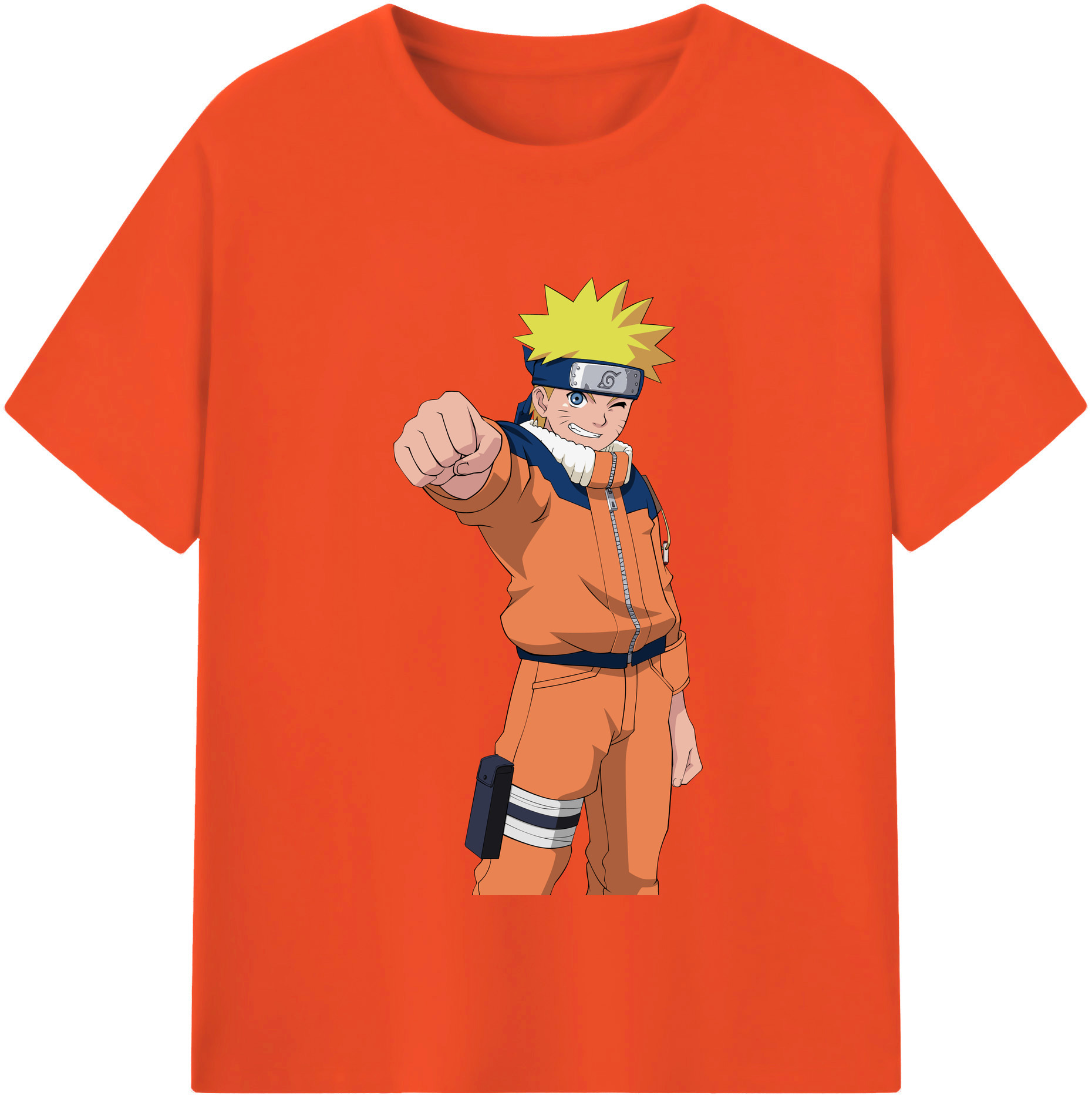 （画像用） NARUTO -ナルト- うずまき ナルト Uzumaki Naruto 綿100％半袖Tシャツ（フロントプリント）
