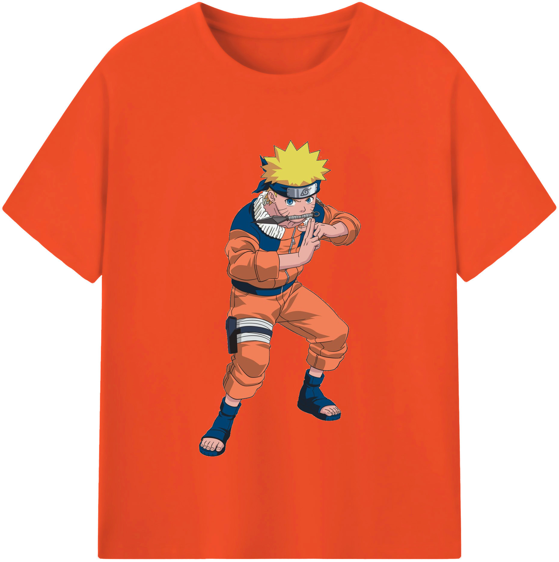 （画像用） NARUTO -ナルト- うずまき ナルト Uzumaki Naruto 綿100％半袖Tシャツ（フロントプリント）