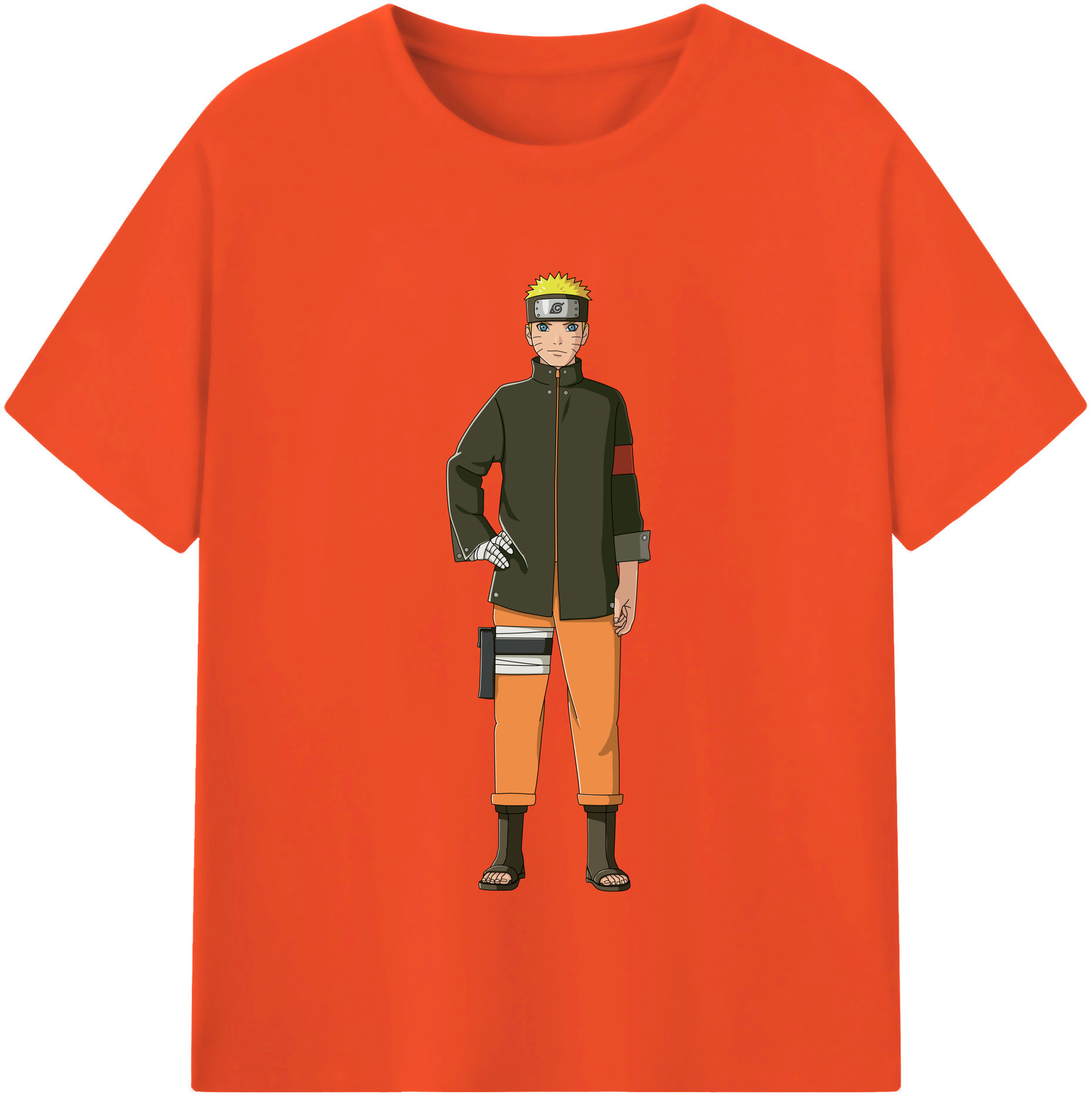 （画像用） NARUTO -ナルト- うずまき ナルト Uzumaki Naruto 綿100％半袖Tシャツ（フロントプリント）