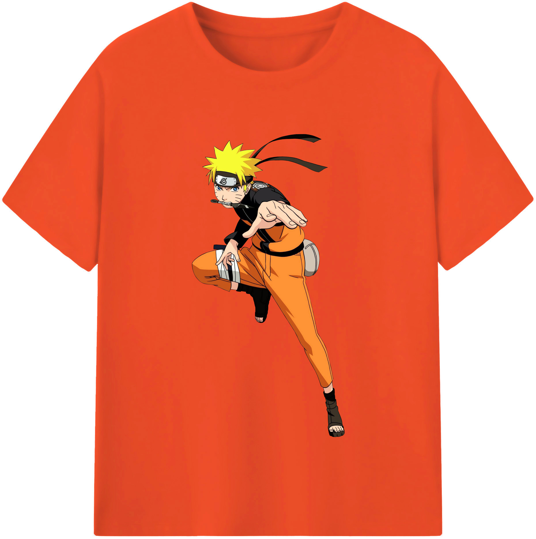 （画像用） NARUTO -ナルト- うずまき ナルト Uzumaki Naruto 綿100％半袖Tシャツ（フロントプリント）