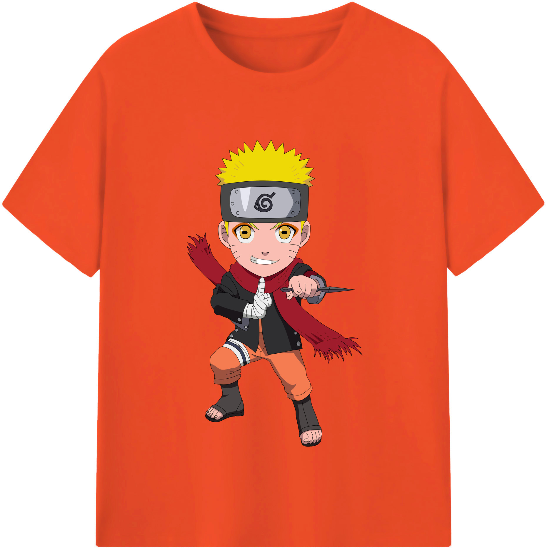 （画像用） NARUTO -ナルト- うずまき ナルト Uzumaki Naruto 綿100％半袖Tシャツ（フロントプリント）
