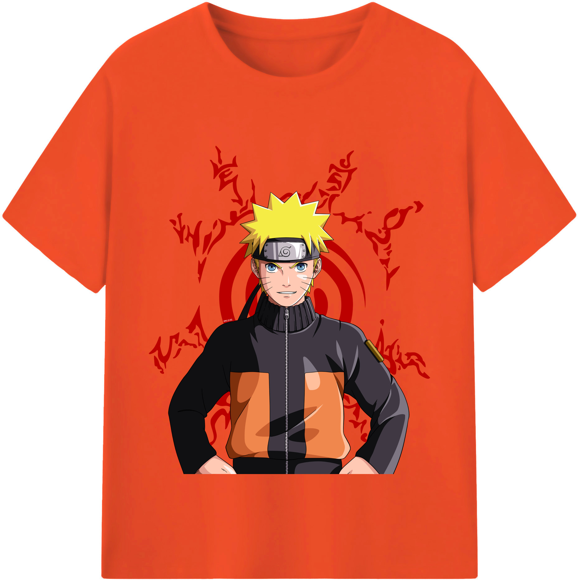 （画像用） NARUTO -ナルト- うずまき ナルト Uzumaki Naruto 綿100％半袖Tシャツ（フロントプリント）