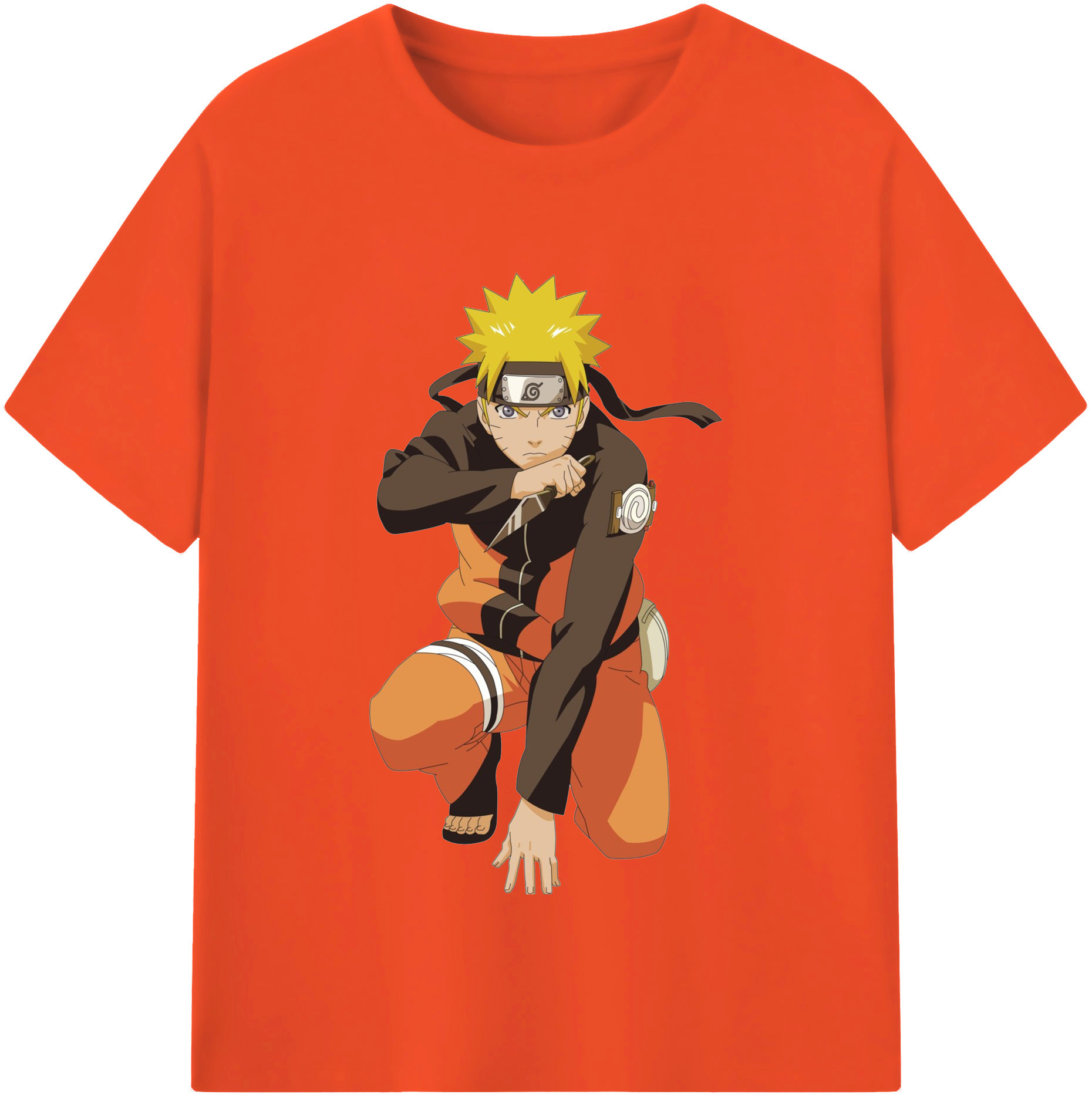（画像用） NARUTO -ナルト- うずまき ナルト Uzumaki Naruto 綿100％半袖Tシャツ（フロントプリント）