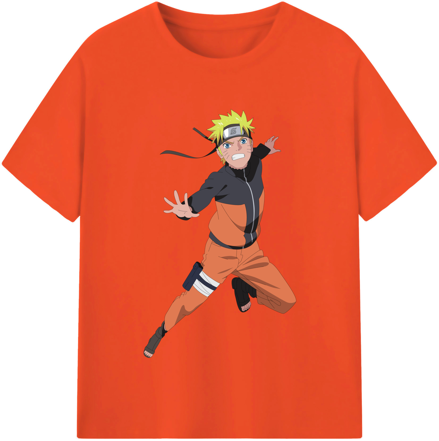 （画像用） NARUTO -ナルト- うずまき ナルト Uzumaki Naruto 綿100％半袖Tシャツ（フロントプリント）