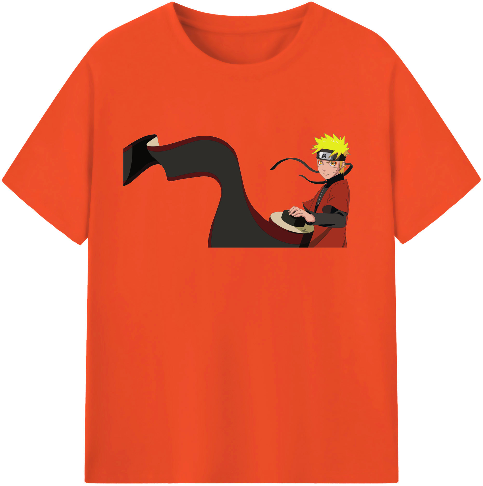 （画像用） NARUTO -ナルト- うずまき ナルト Uzumaki Naruto 綿100％半袖Tシャツ（フロントプリント）